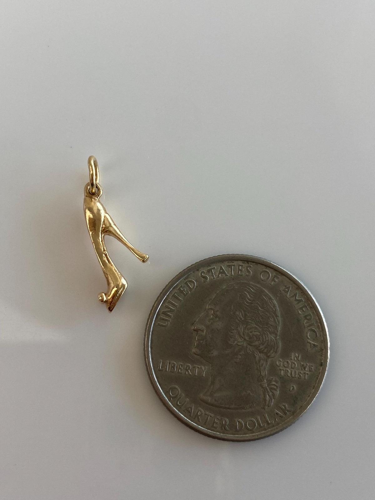 Vintage Solid 14k Yellow Gold High Heel Charm