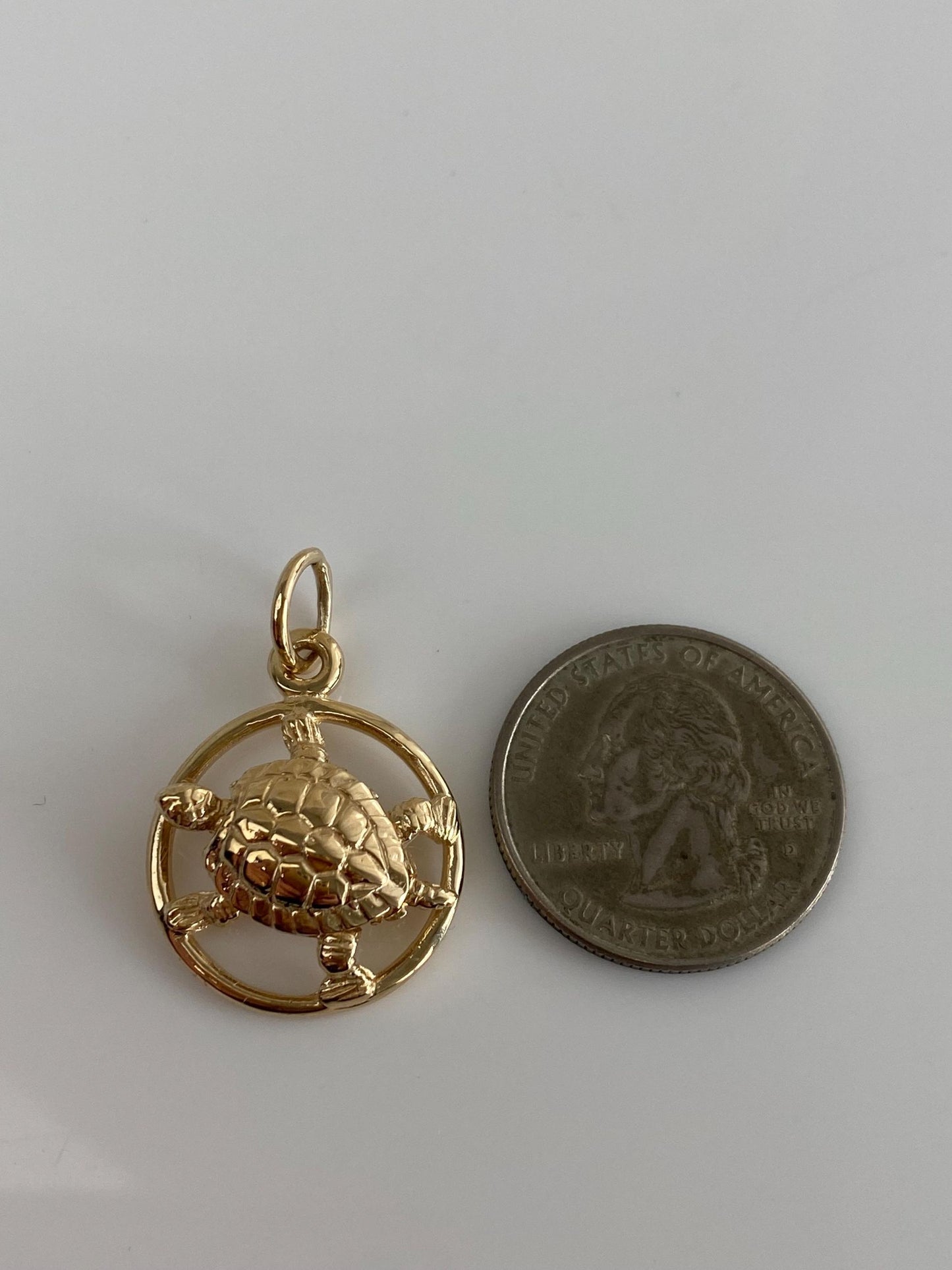 Vintage 14k Yellow Gold Turtle Charm