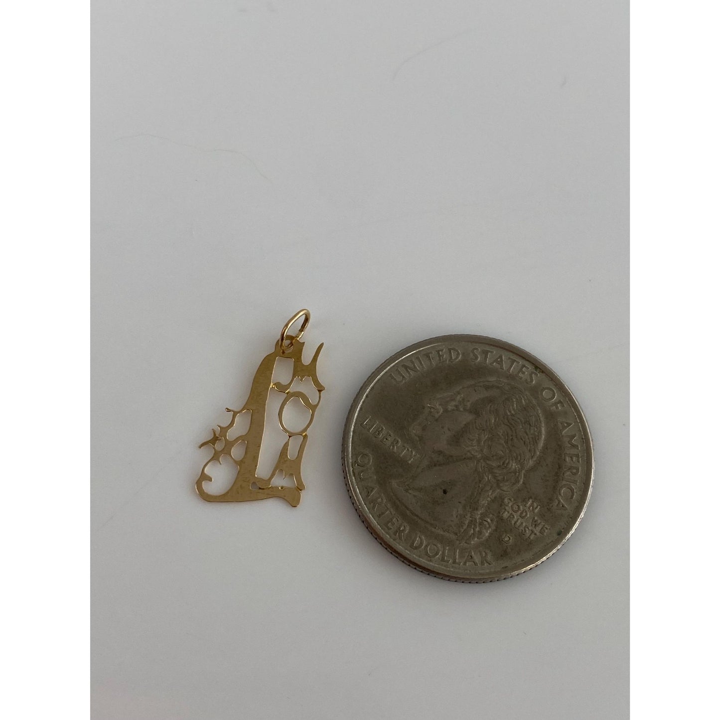 Vintage Solid 14k Yellow Gold #1 Mom Charm