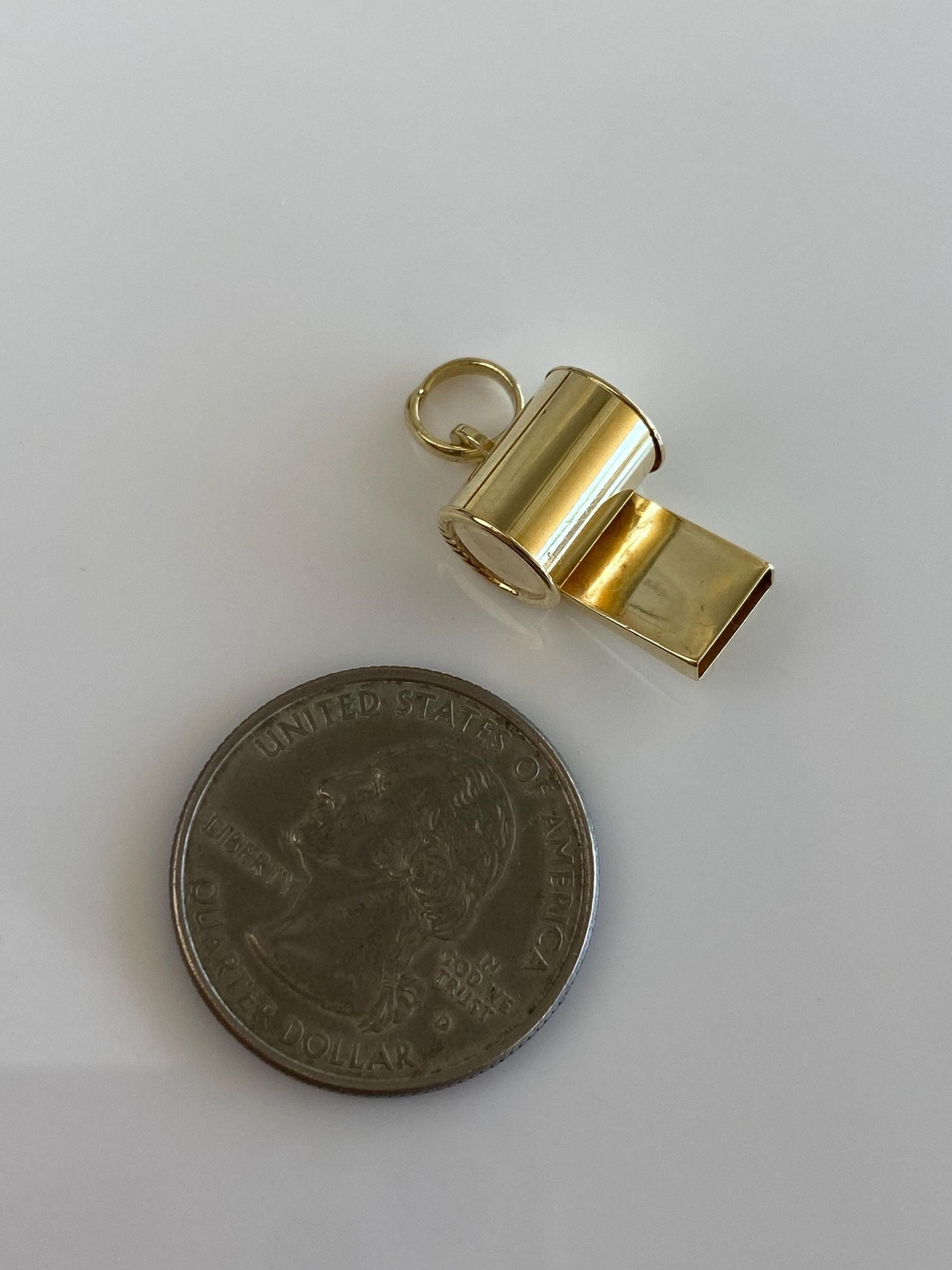 Vintage 14k Yellow Gold Whistle Charm