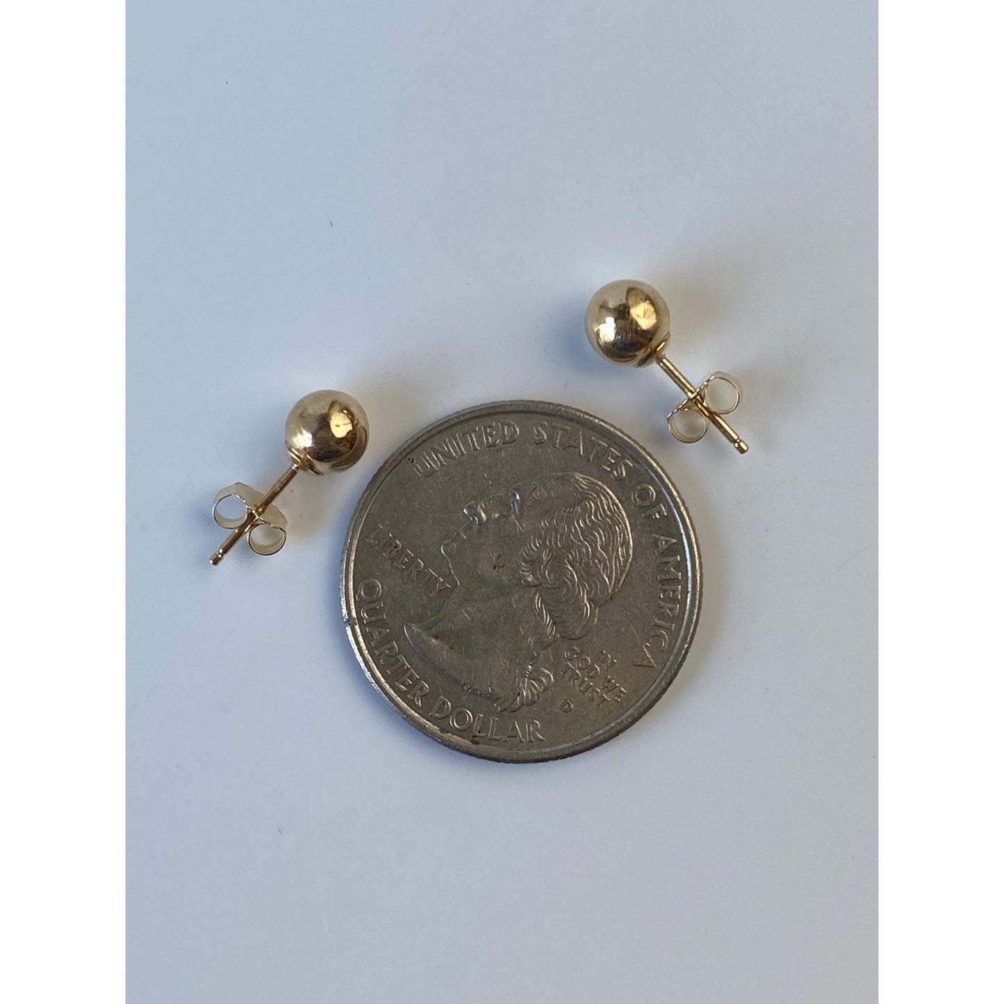 Vintage 14k Yellow Gold Ball Stud Earrings