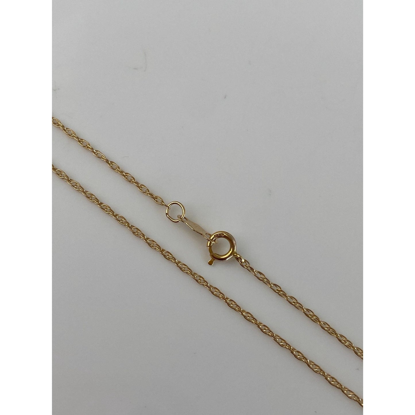 Vintage Solid 14k Yellow Gold Dainty Chain Necklace - 18.25 inches