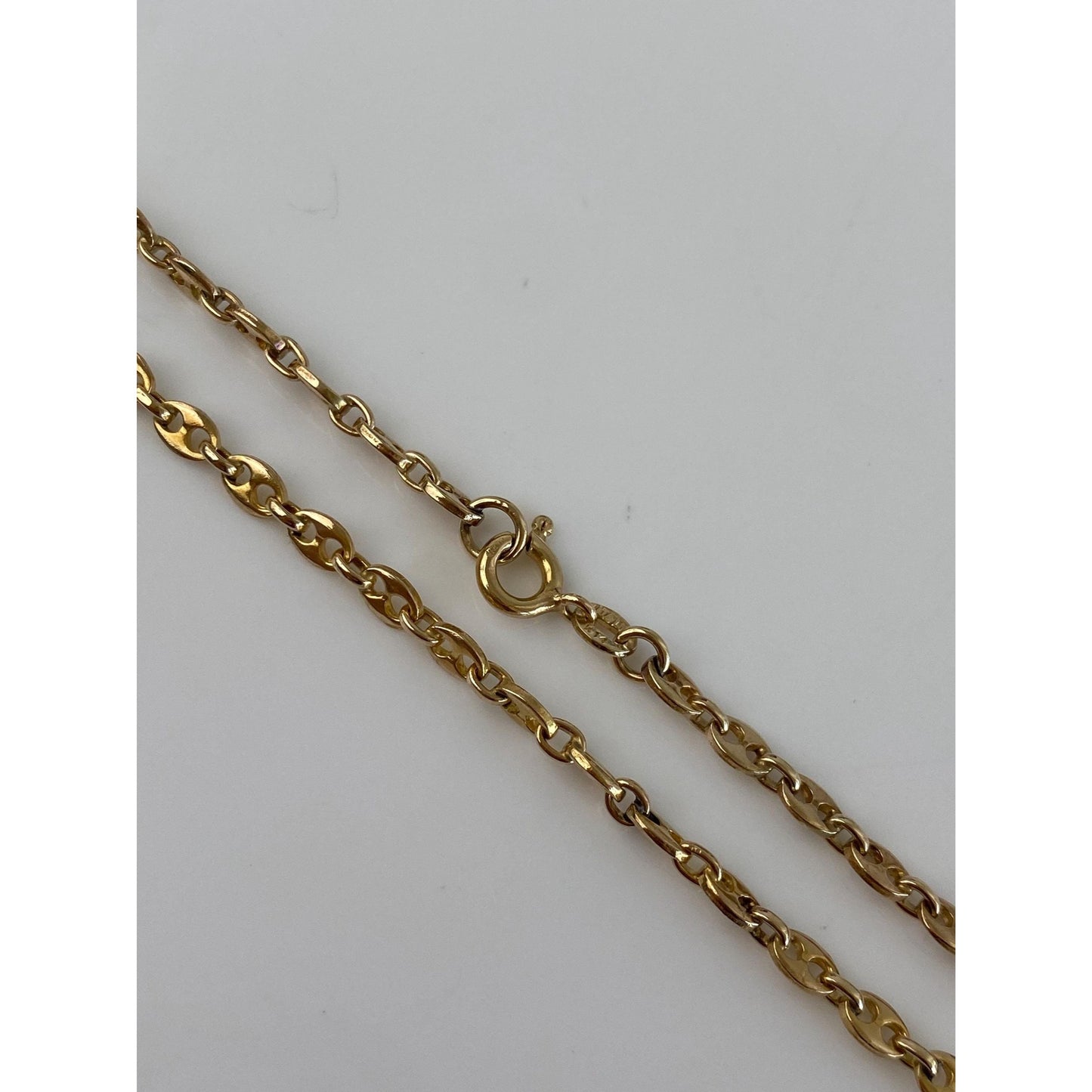 Solid 14k Yellow Gold GUCCI Mariner Link Chain Necklace - 18.25 inches