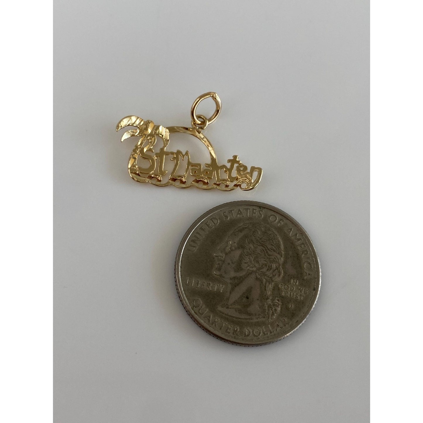 Vintage Solid 14k Yellow Gold St. Maarten Charm