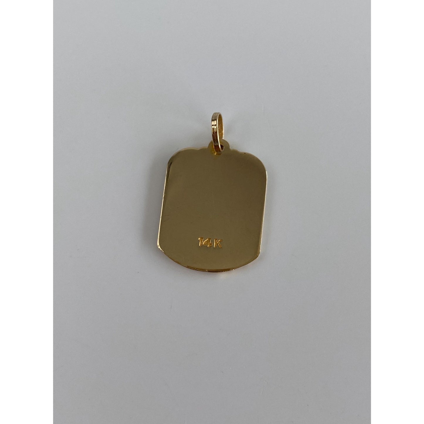 Vintage Solid 14k Yellow Gold Enamel Hebrew 10 Commandments Charm