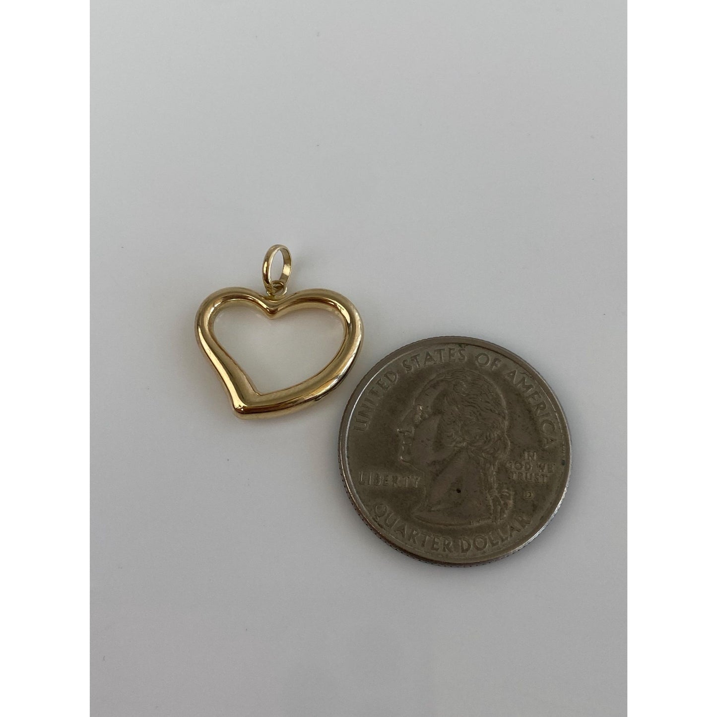 Vintage 14k Yellow Gold Open Heart Charm
