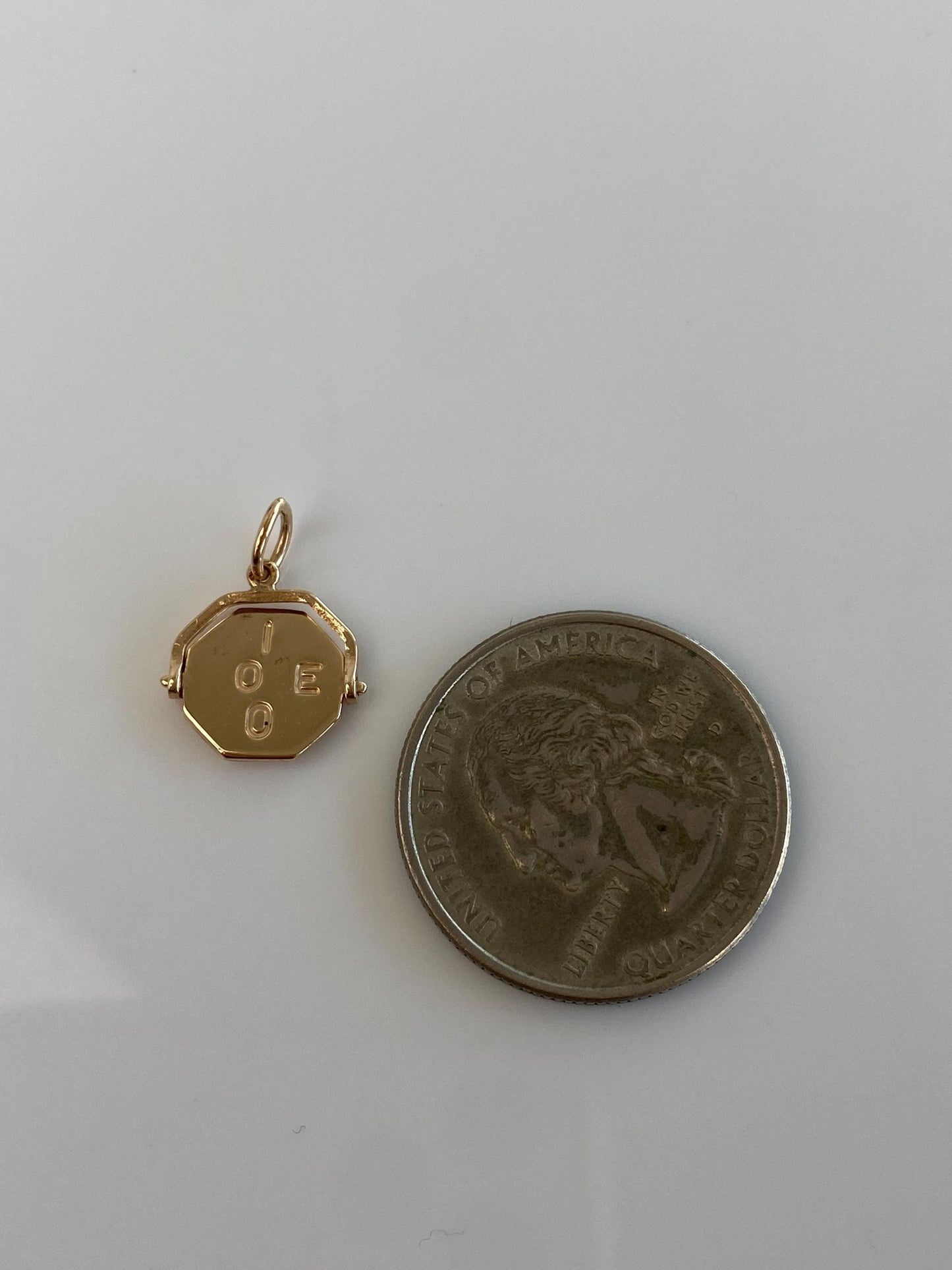 Vintage Solid 10k Yellow Gold 'I Love You' Charm