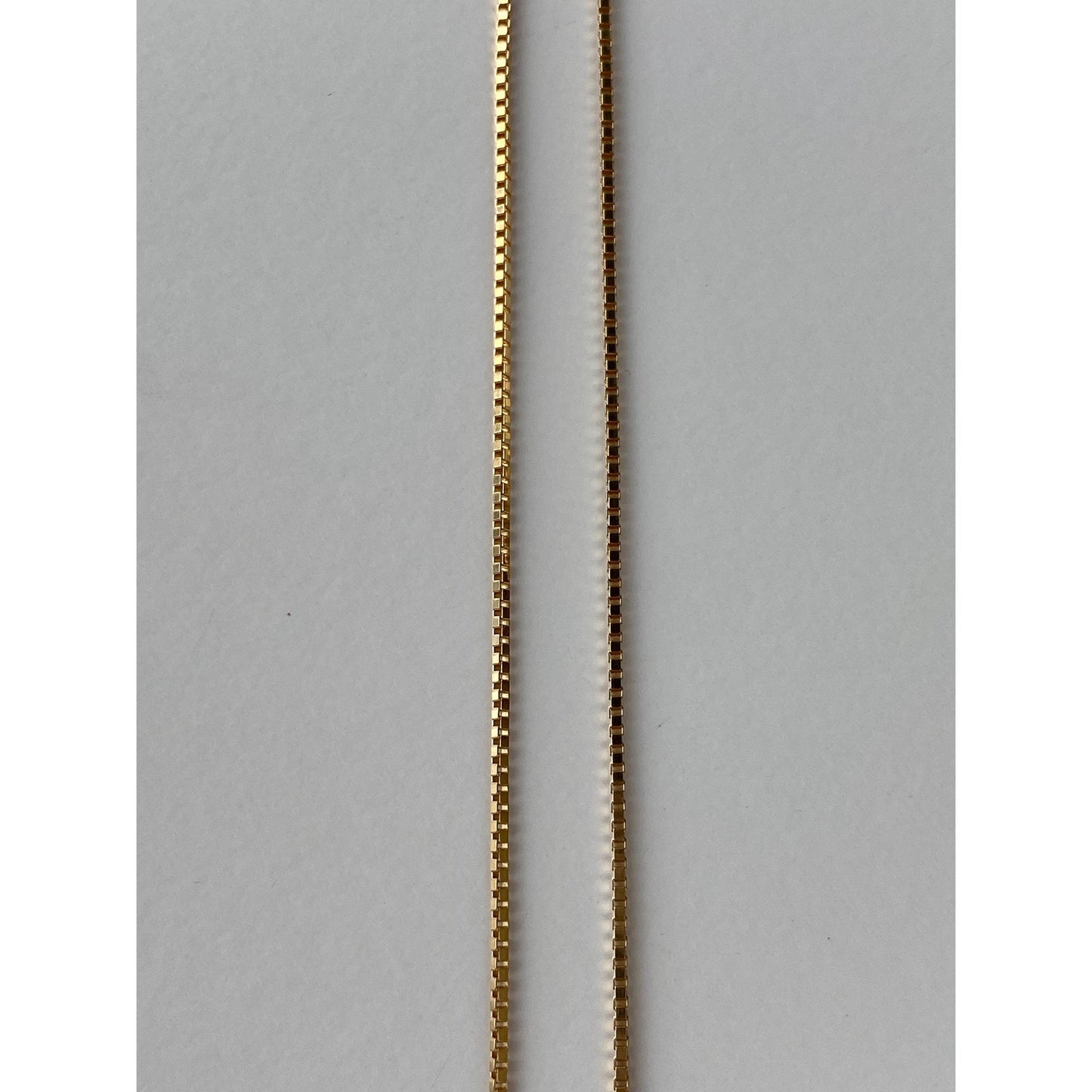 Vintage Solid 14k Yellow Gold Box Chain Necklace - 23.75 inches