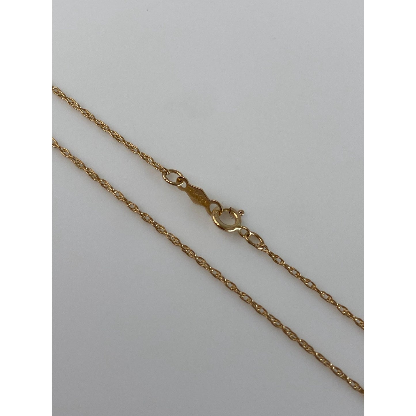 Vintage Solid 14k Yellow Gold Dainty Chain Necklace - 18.25 inches