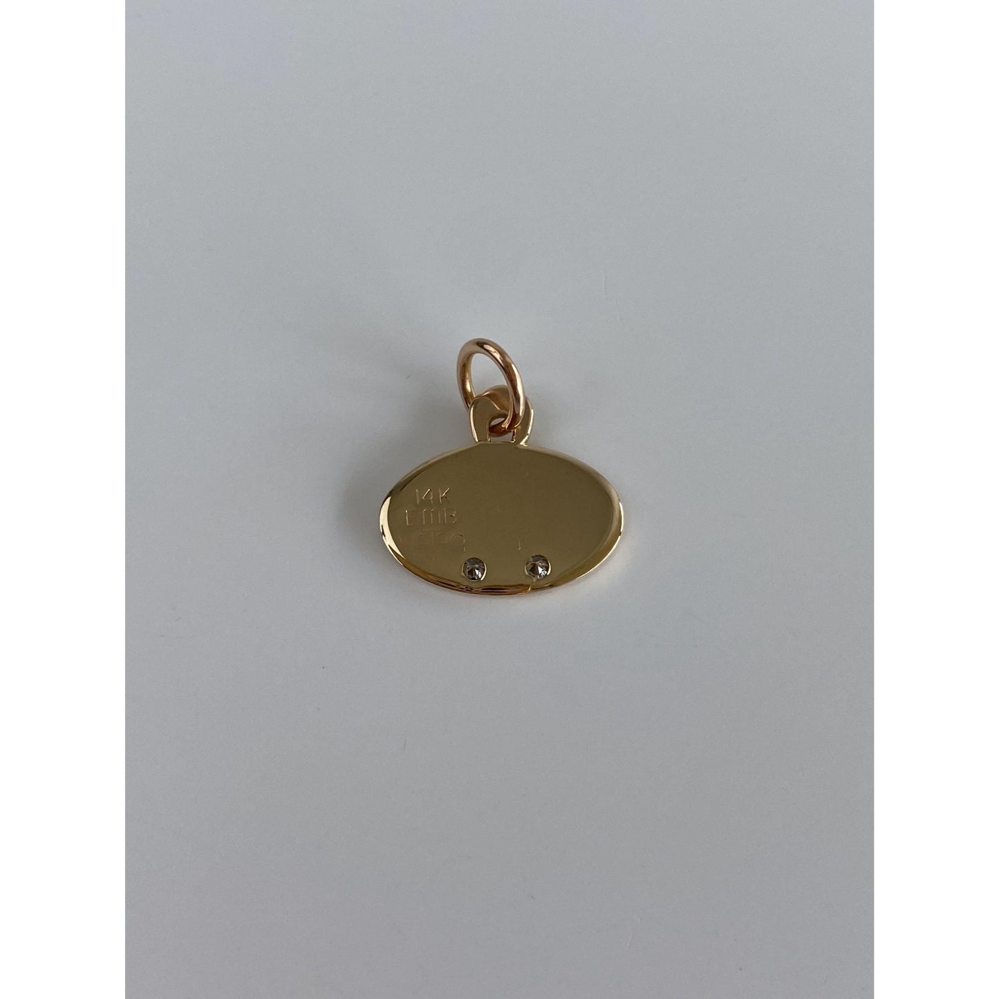 Solid 14k Yellow Gold Diamond Chevron Charm