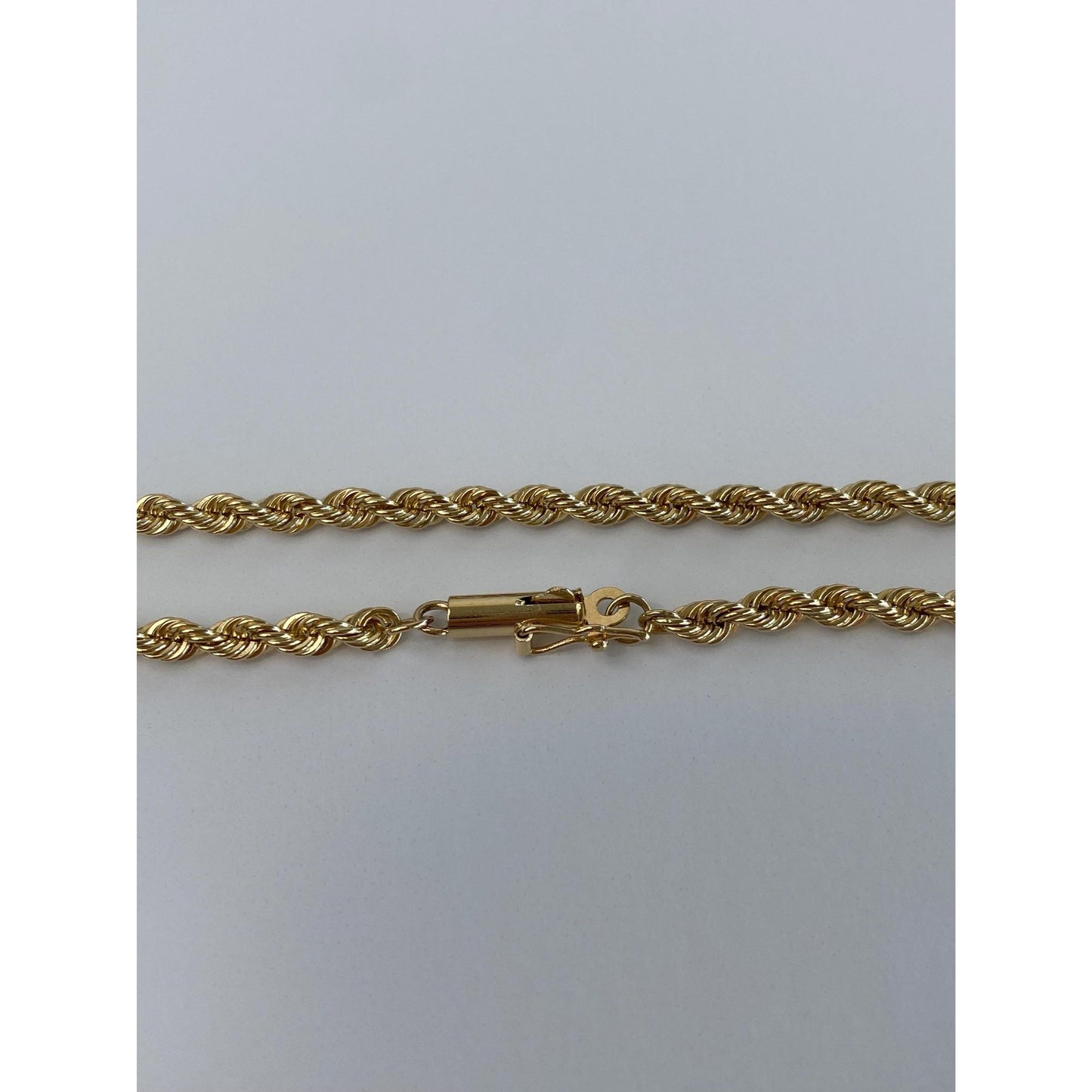 Vintage Solid 14k Yellow Gold Rope Chain Necklace - 20 inches