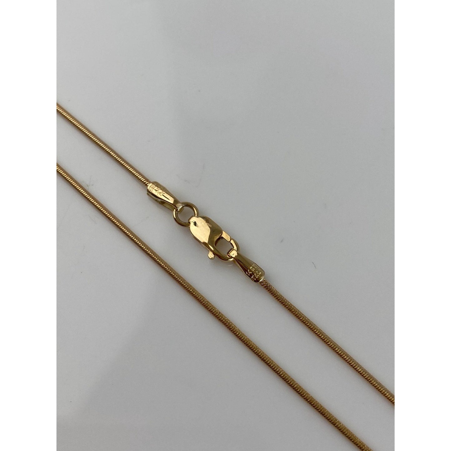 Vintage Solid 14k Yellow Gold Snake Chain Necklace - 20 inches