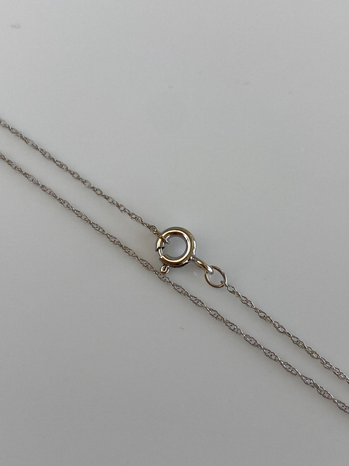 Vintage Solid 10k White Gold Dainty Chain Necklace - 17.75 inches