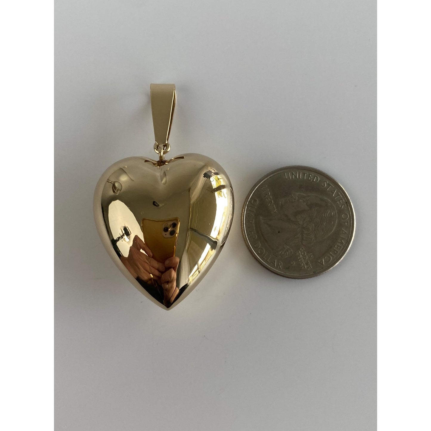 Vintage 14k Yellow Gold Large Puffy Heart Charm