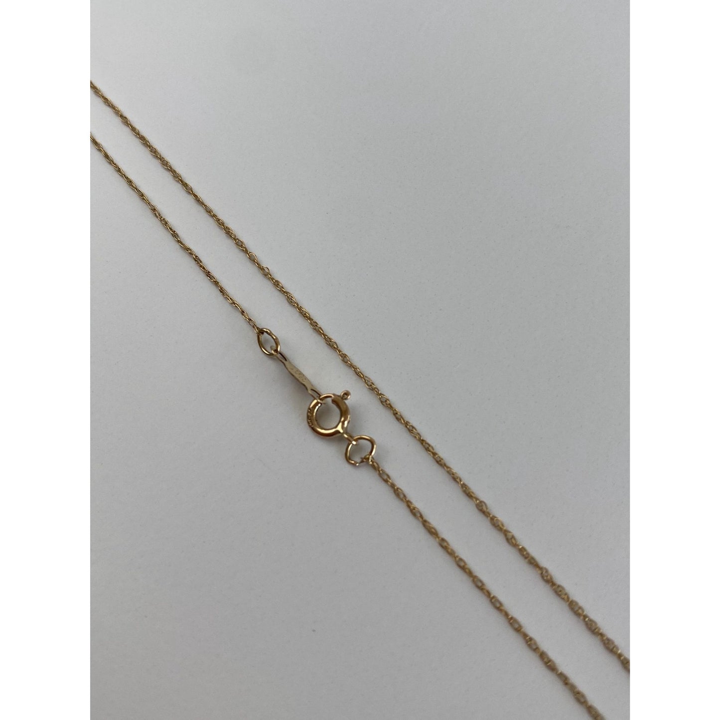 Vintage Solid 10k Yellow Gold Dainty Chain Necklace - 19.5 inches