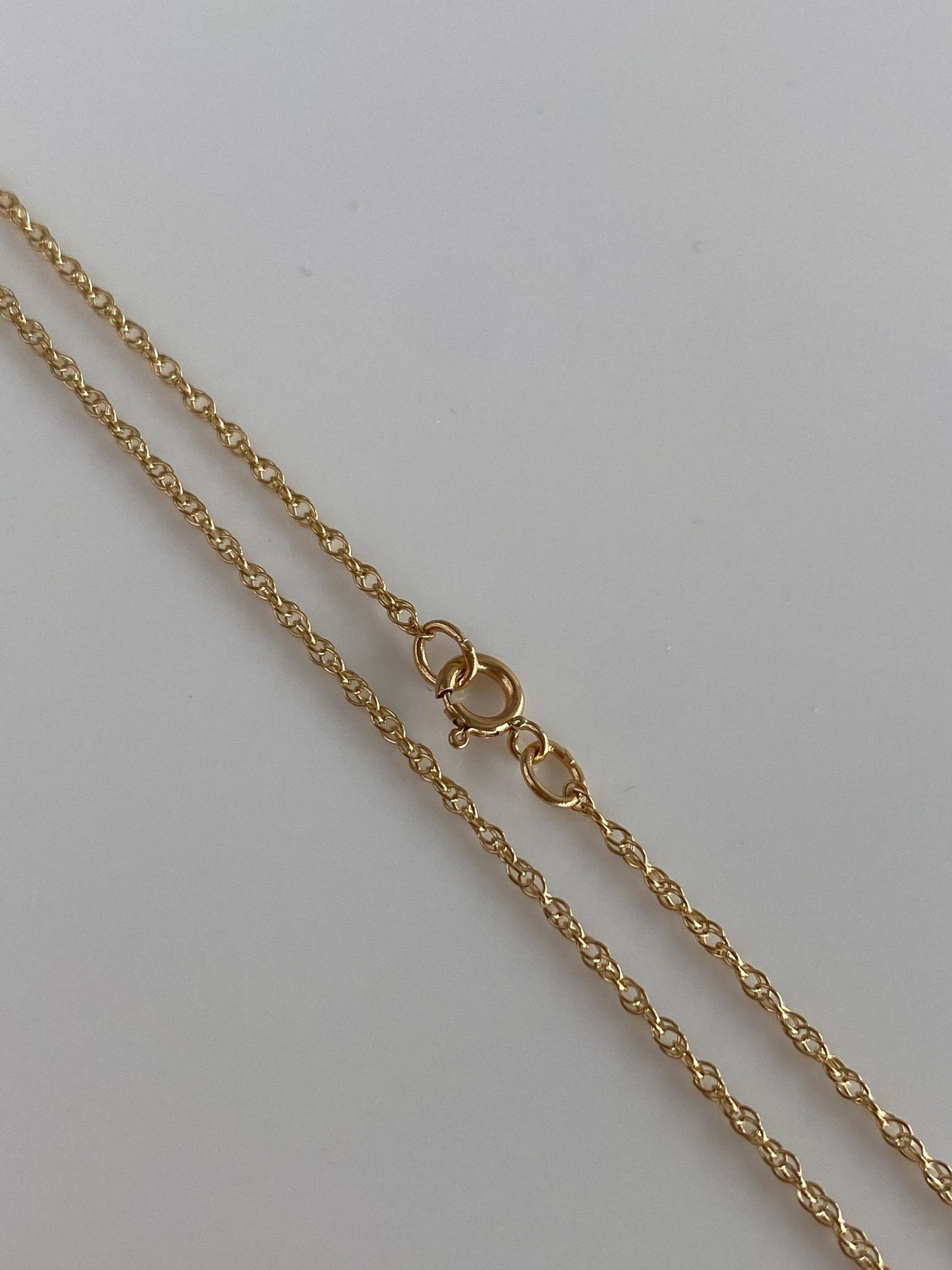 Vintage Solid 14k Yellow Gold Dainty Chain Necklace - 16.25 inches
