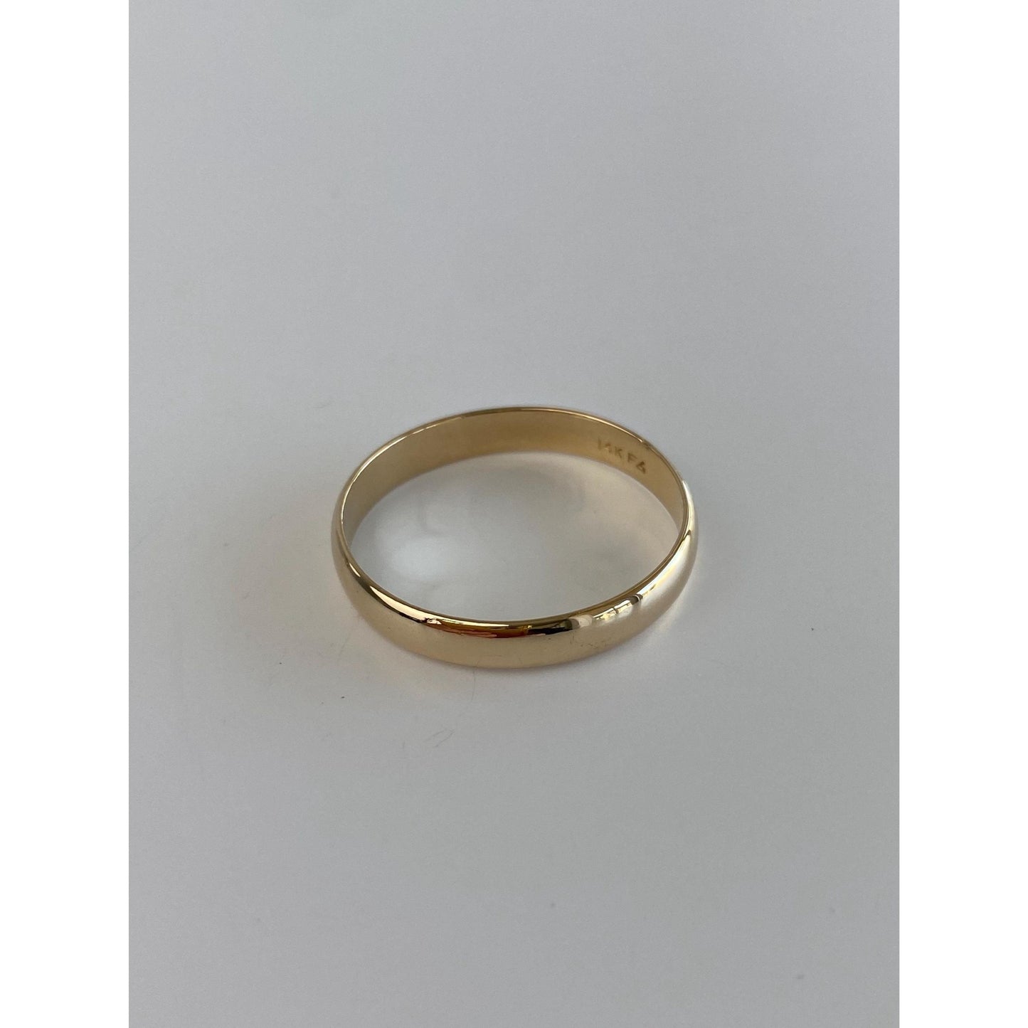 Vintage Solid 14k Yellow Gold Ring Band - Size 11.25