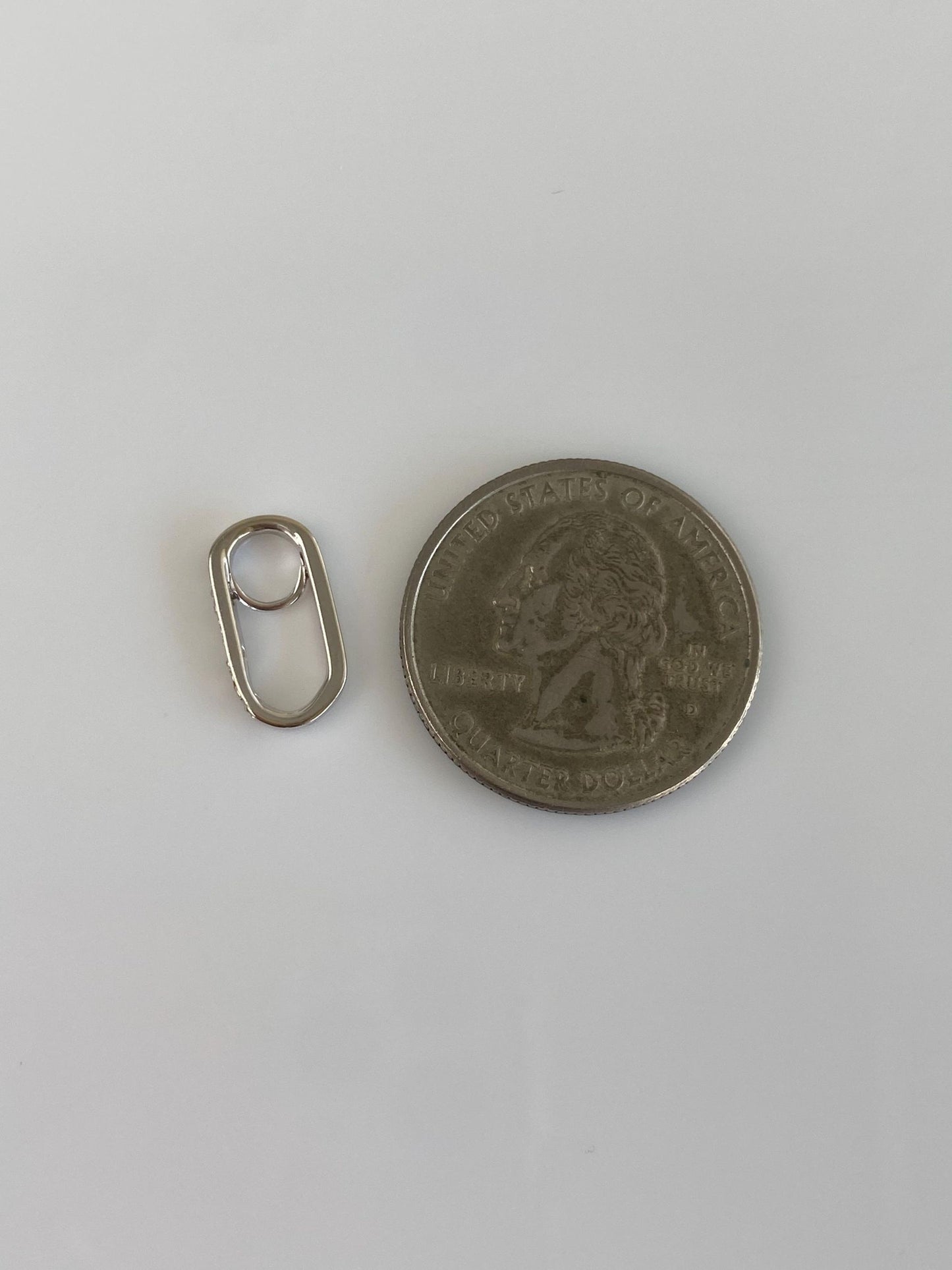 Vintage Solid 14k White Gold Diamond Charm