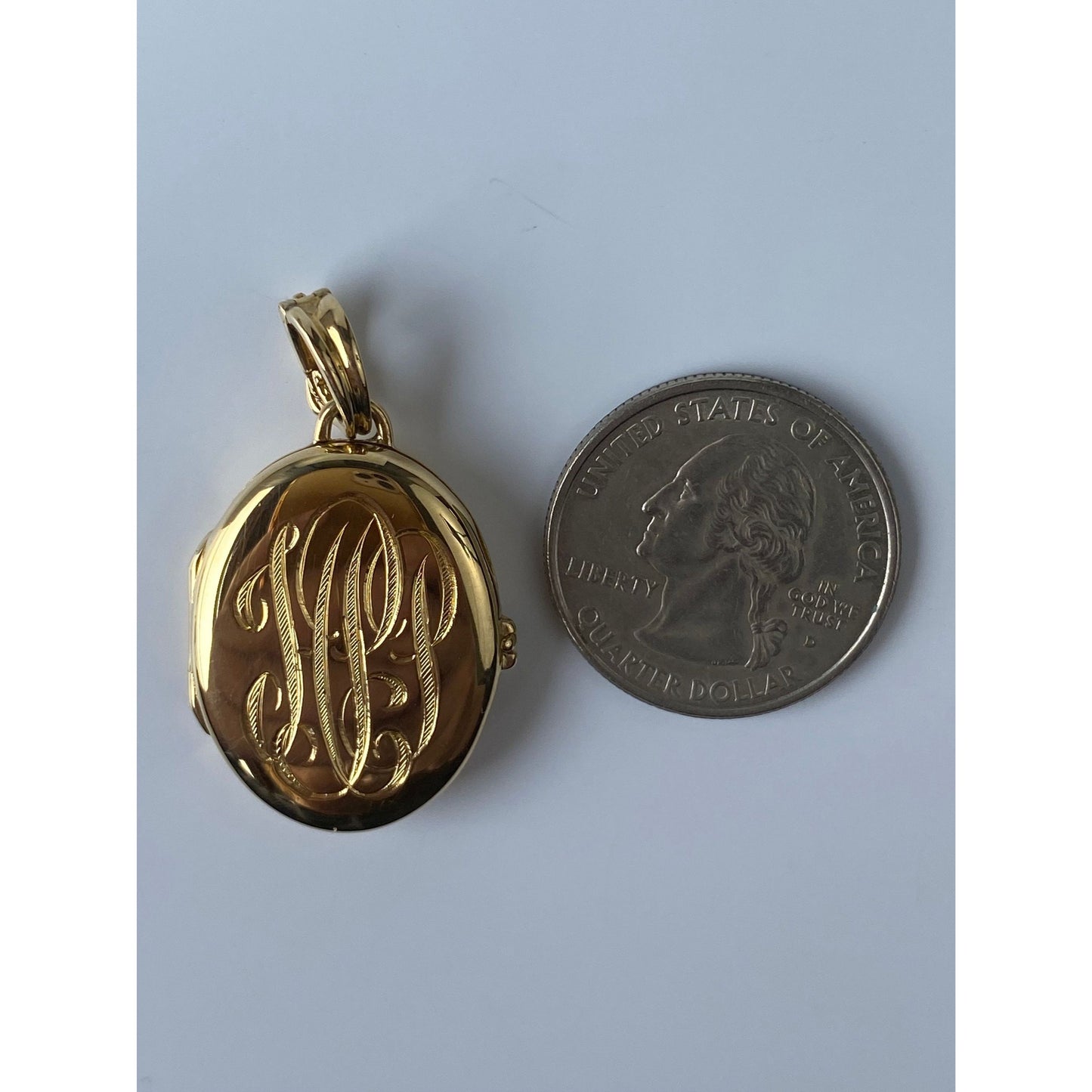 Vintage Solid 18k Yellow Gold Tiffany & Co. Monogram Locket Charm