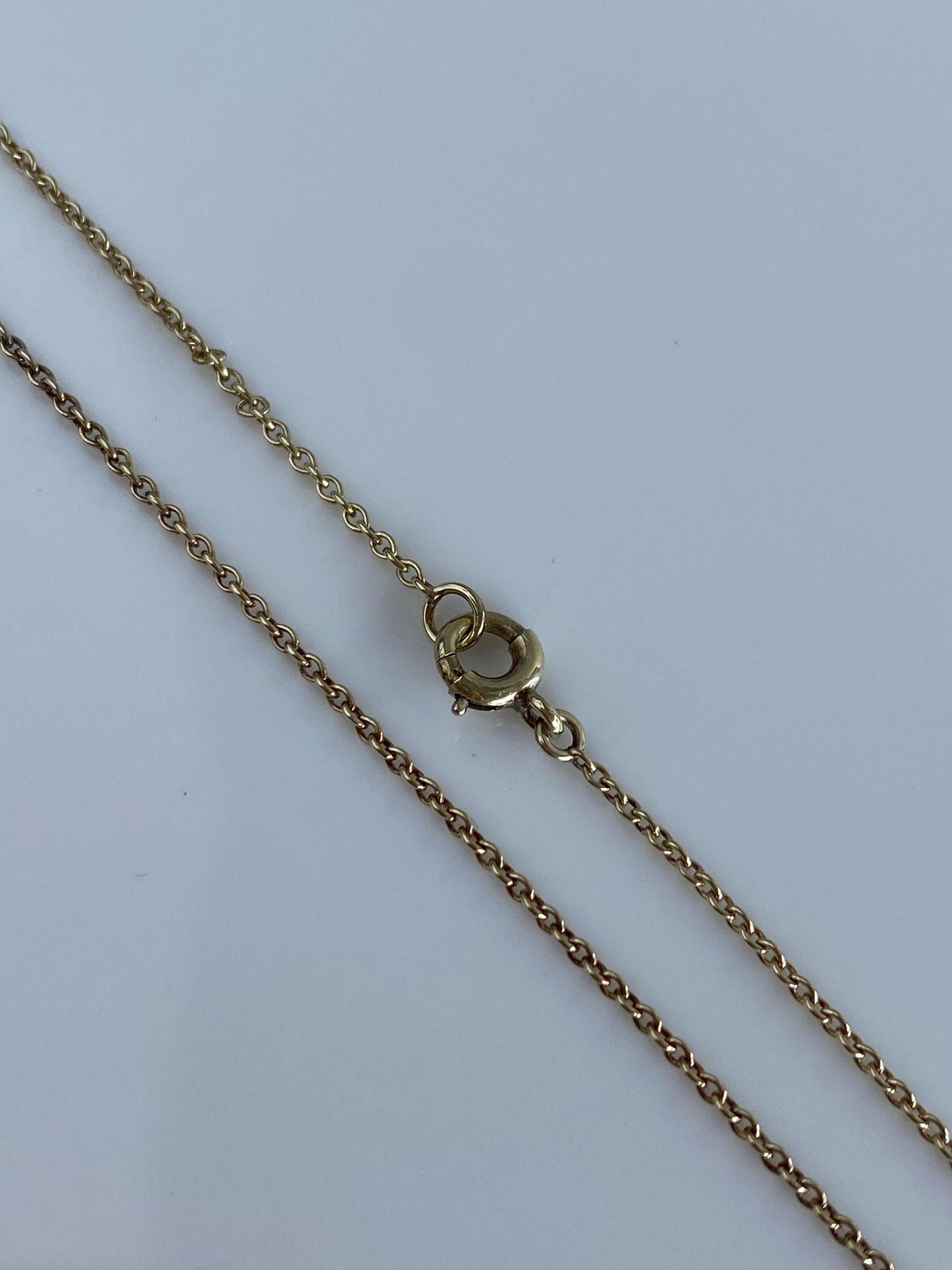 Vintage Solid 14k Yellow Gold Tight Rolo Chain Necklace - 16 inches