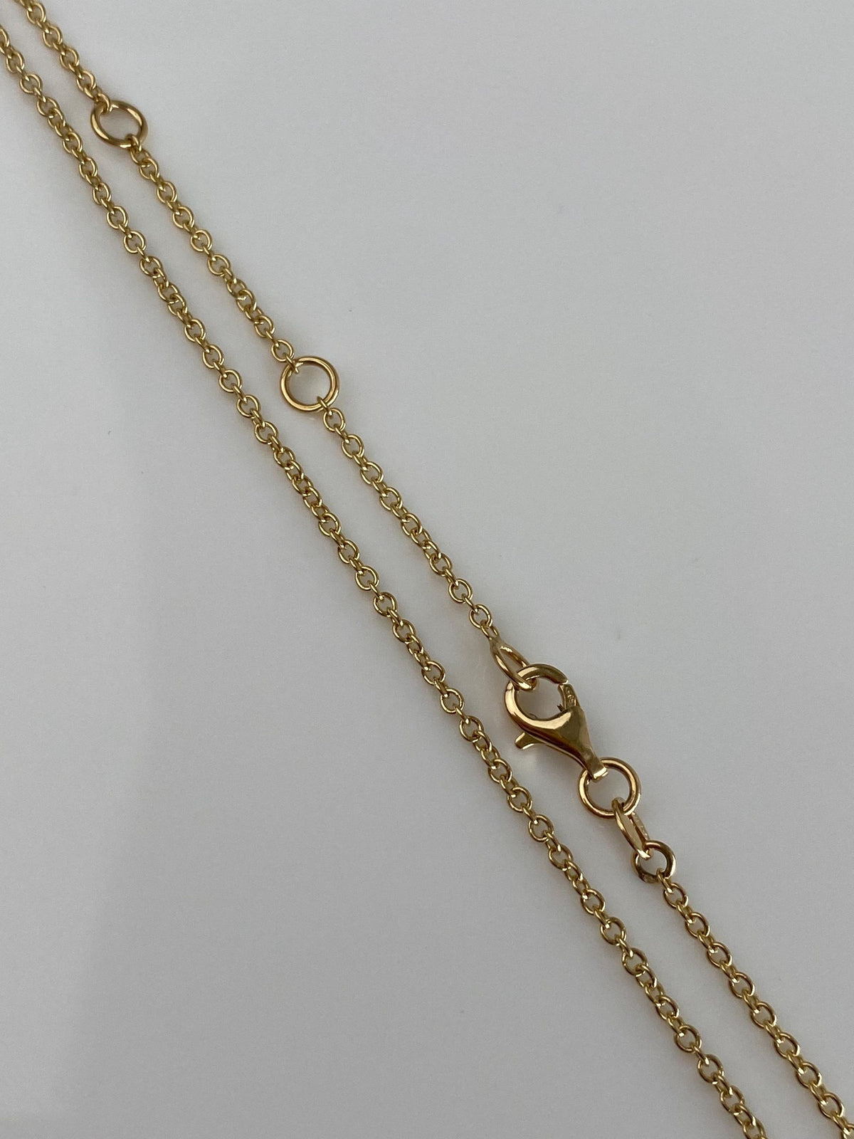 Solid 14k Yellow Gold Adjustable Length Cable Chain Necklace - 18 inches