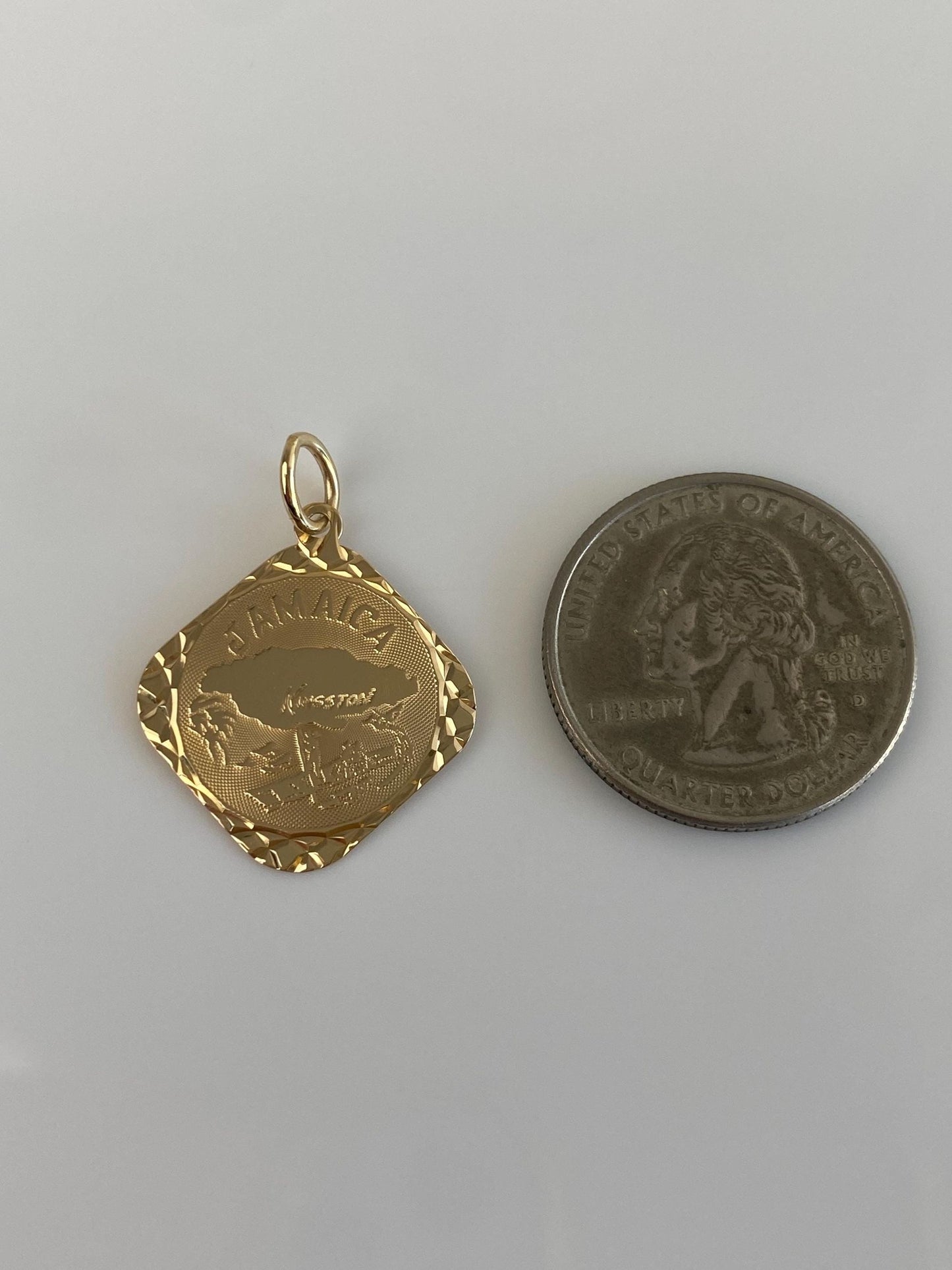 Vintage Solid 14k Yellow Gold Jamaica Charm