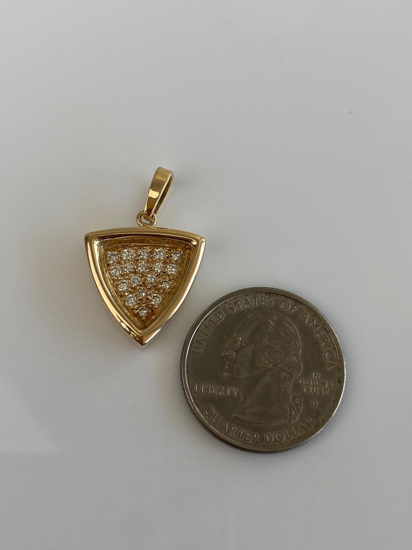 Vintage Solid 14k Yellow Gold Diamond Charm
