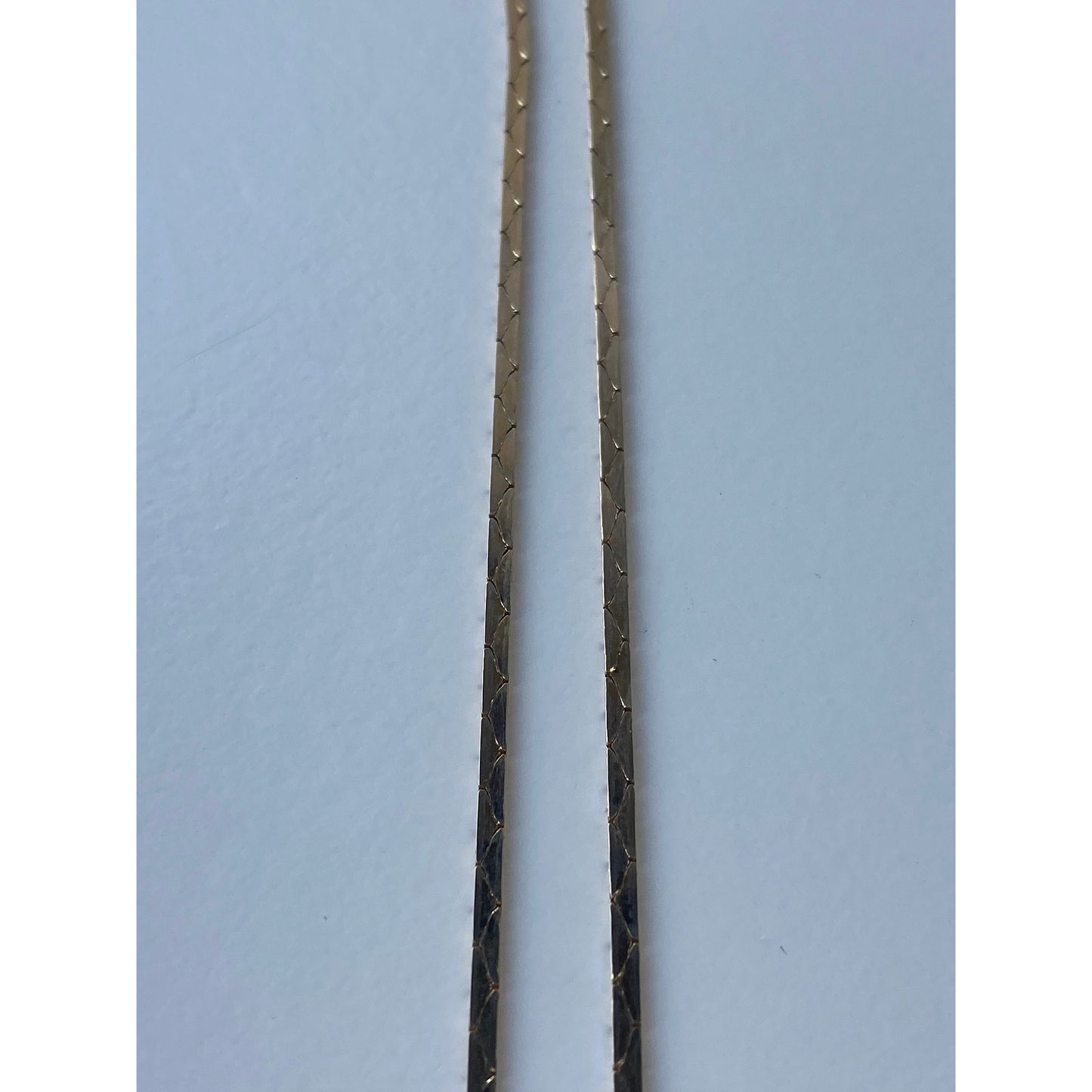 Vintage Solid 14k Yellow Gold Triangle Link Chain Necklace - 18.25 inches