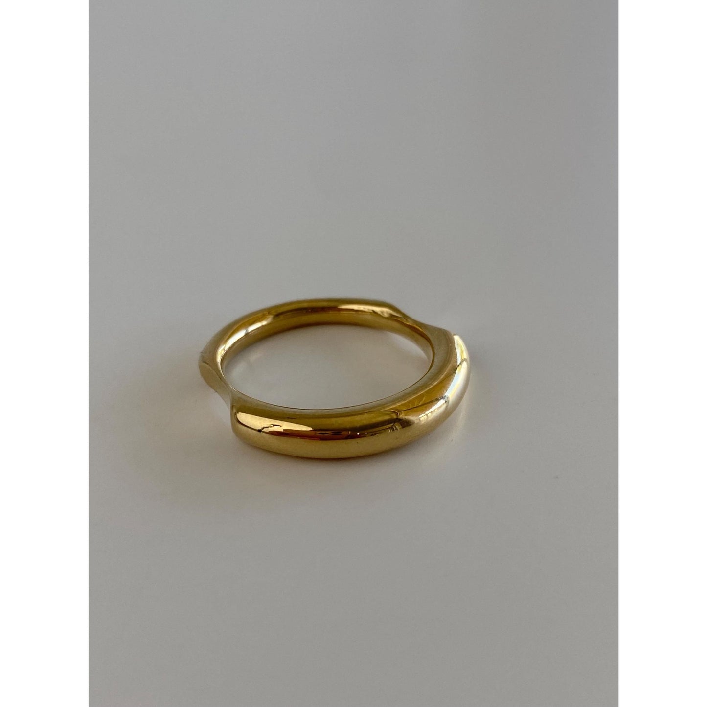 Vintage Solid 14k Yellow Gold Chunky Stacker Ring - Size 6