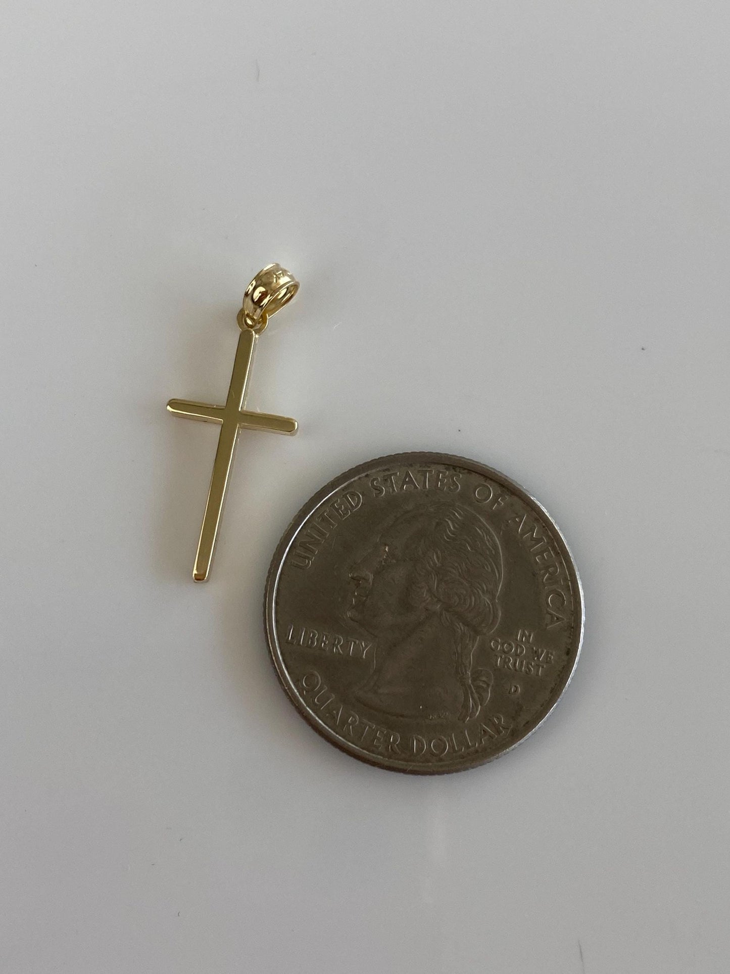 Vintage 14k Yellow Gold Cross Charm