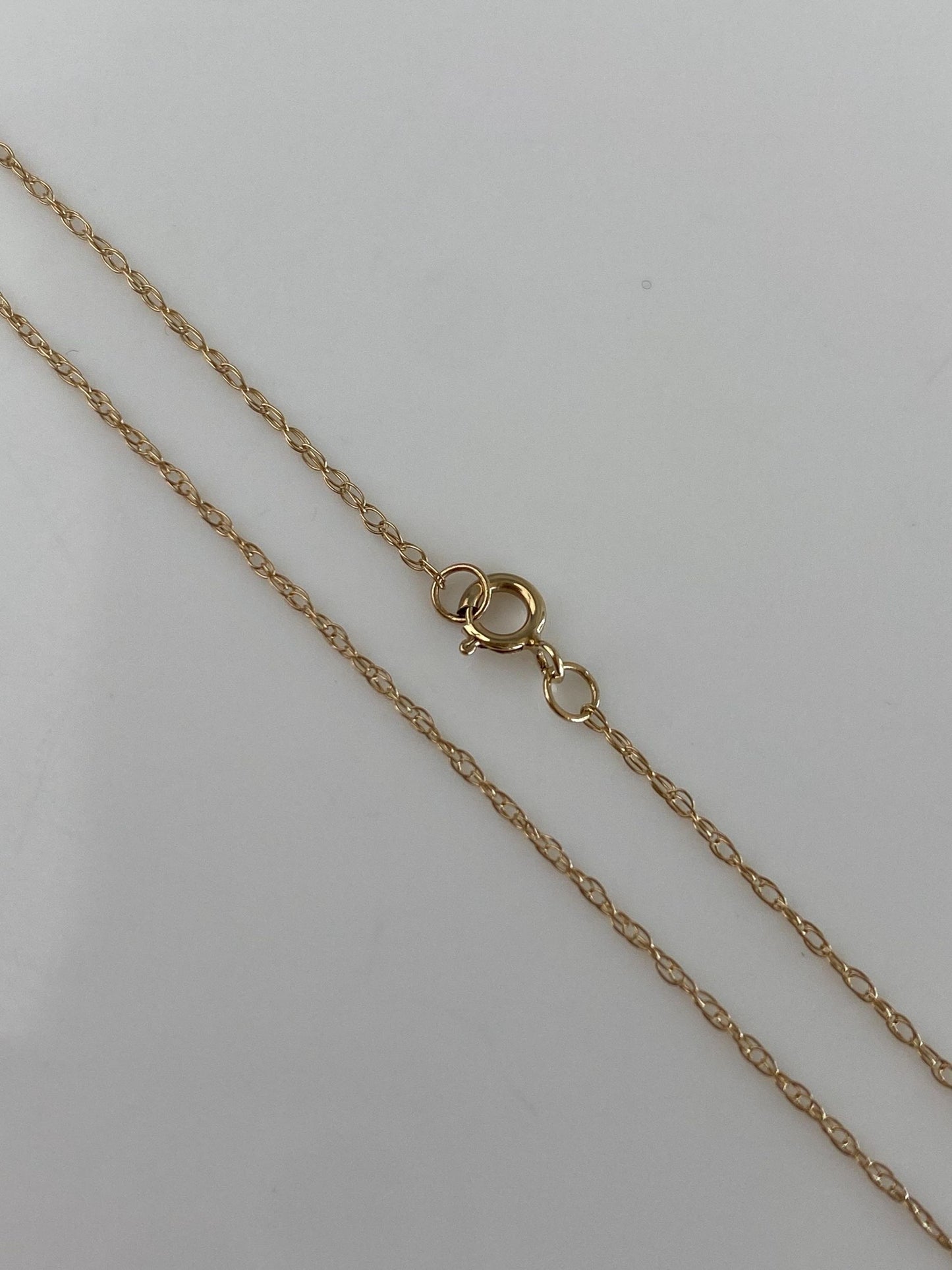 Vintage Solid 10k Yellow Gold Dainty Chain Necklace - 21 inches