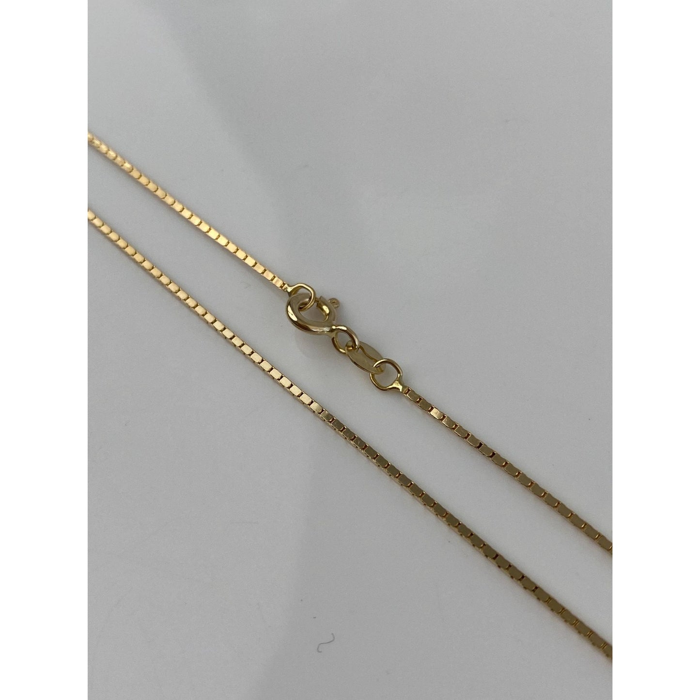 Vintage Solid 14k Yellow Gold Box Chain Necklace - 24 inches