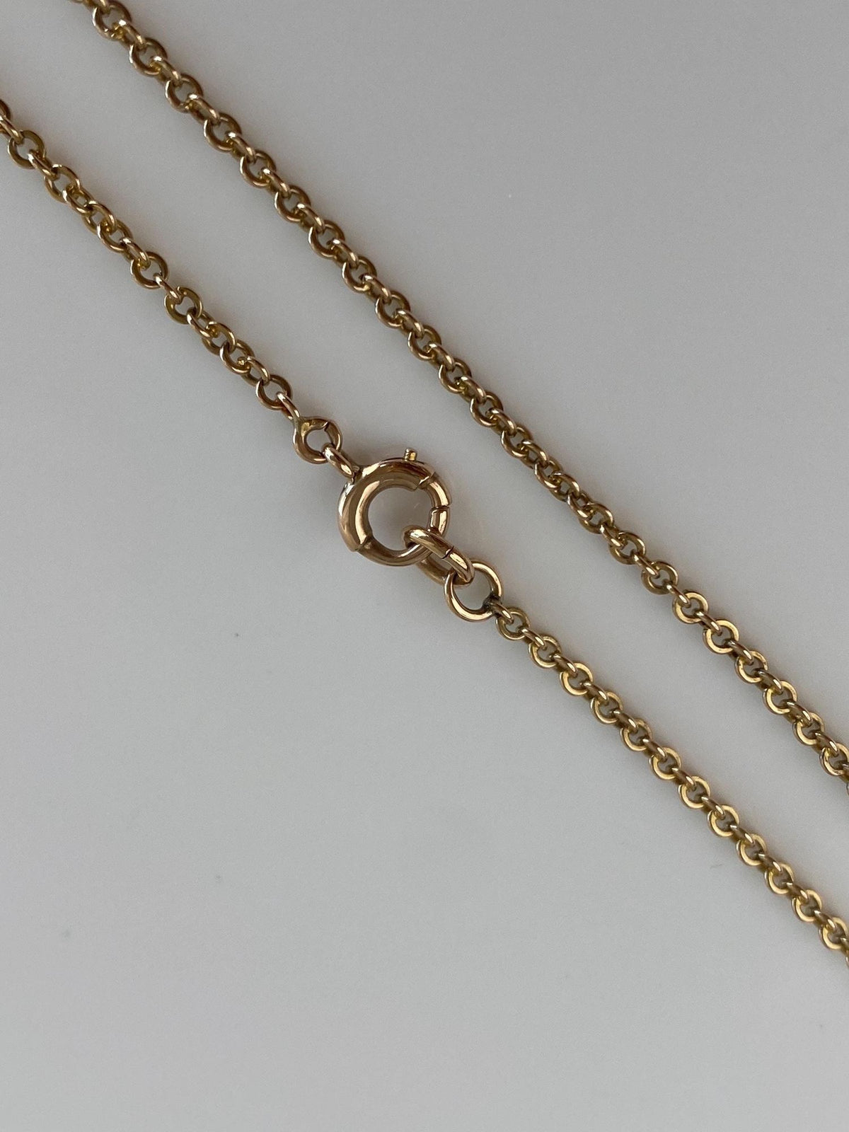 Vintage Solid 10k Yellow Gold Rolo Chain Necklace - 19.5 inches