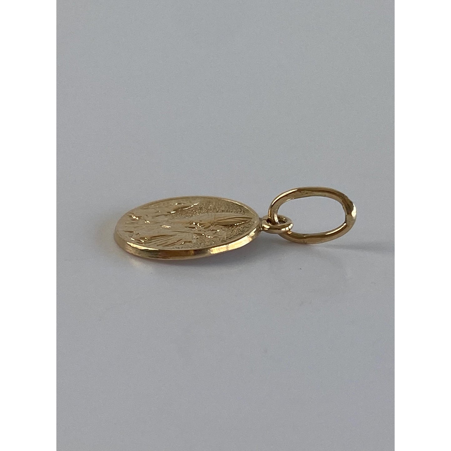 Vintage Solid 14k Yellow Gold Religious Charm
