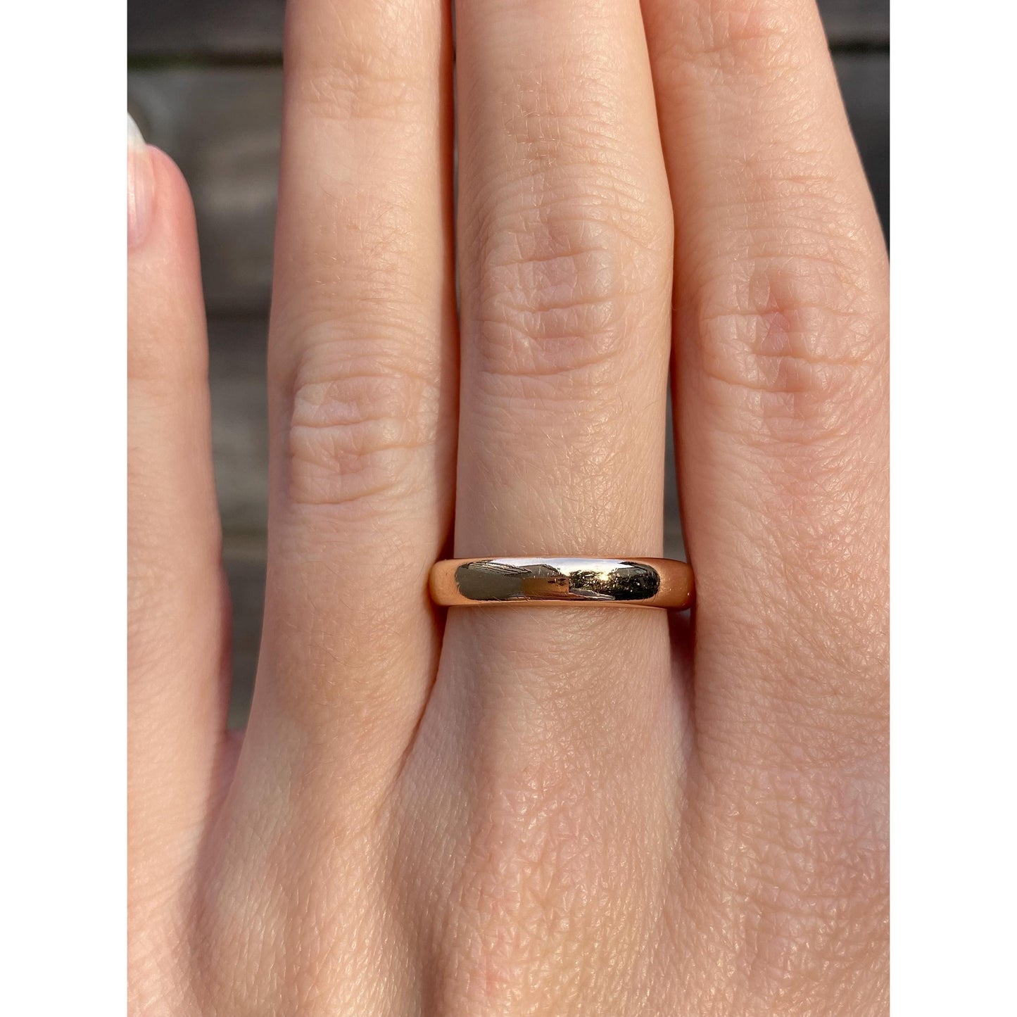 Vintage Solid 18k Yellow Gold Ring Band - Size 7.75