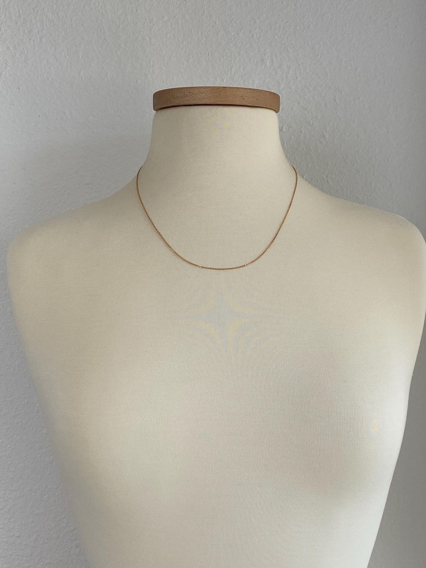 Vintage Solid 14k Rose Gold Tight Biker Link Chain Necklace - 20 inches