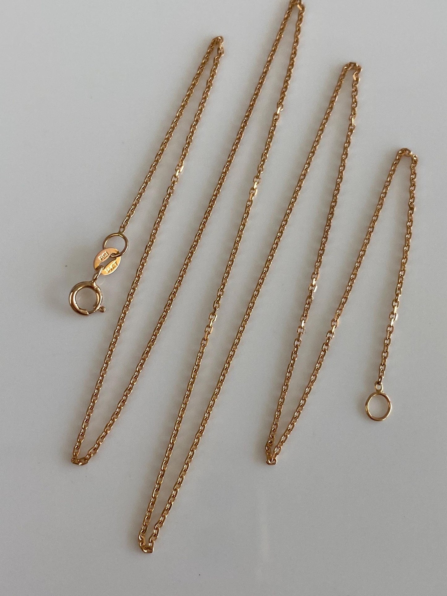 Vintage Solid 14k Rose Gold Tight Biker Link Chain Necklace - 20 inches