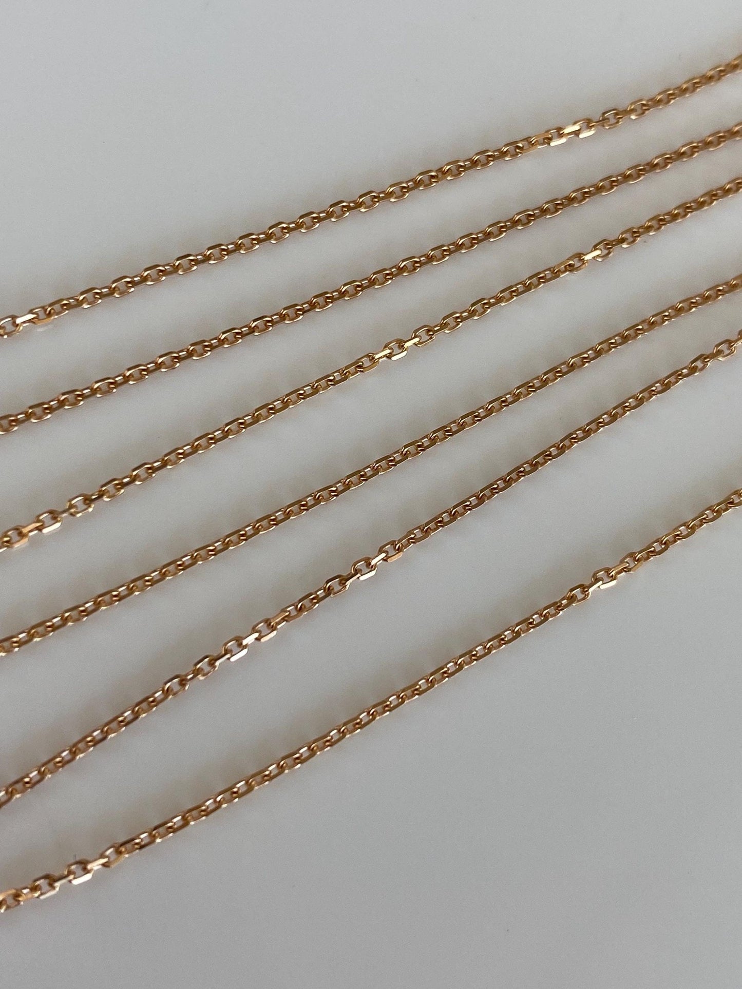 Vintage Solid 14k Rose Gold Tight Biker Link Chain Necklace - 20 inches