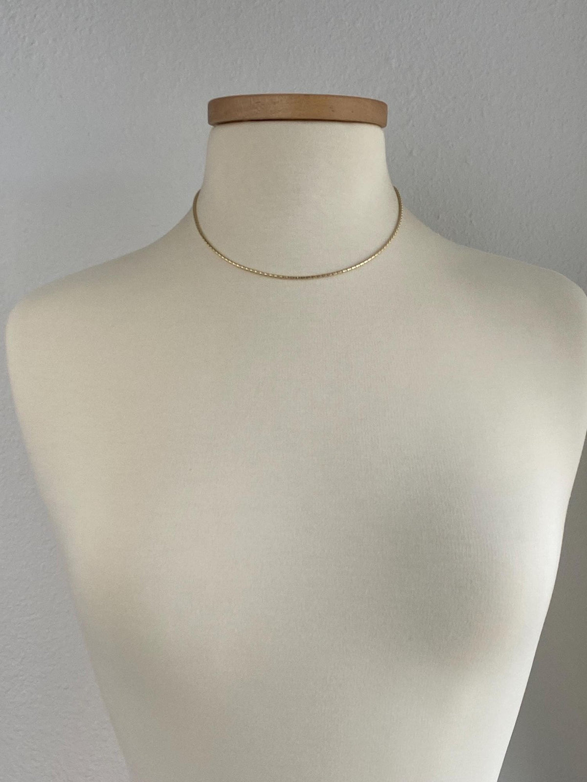 Vintage 14k Yellow Gold Rounded Fancy Chain Necklace -  16.75 inches