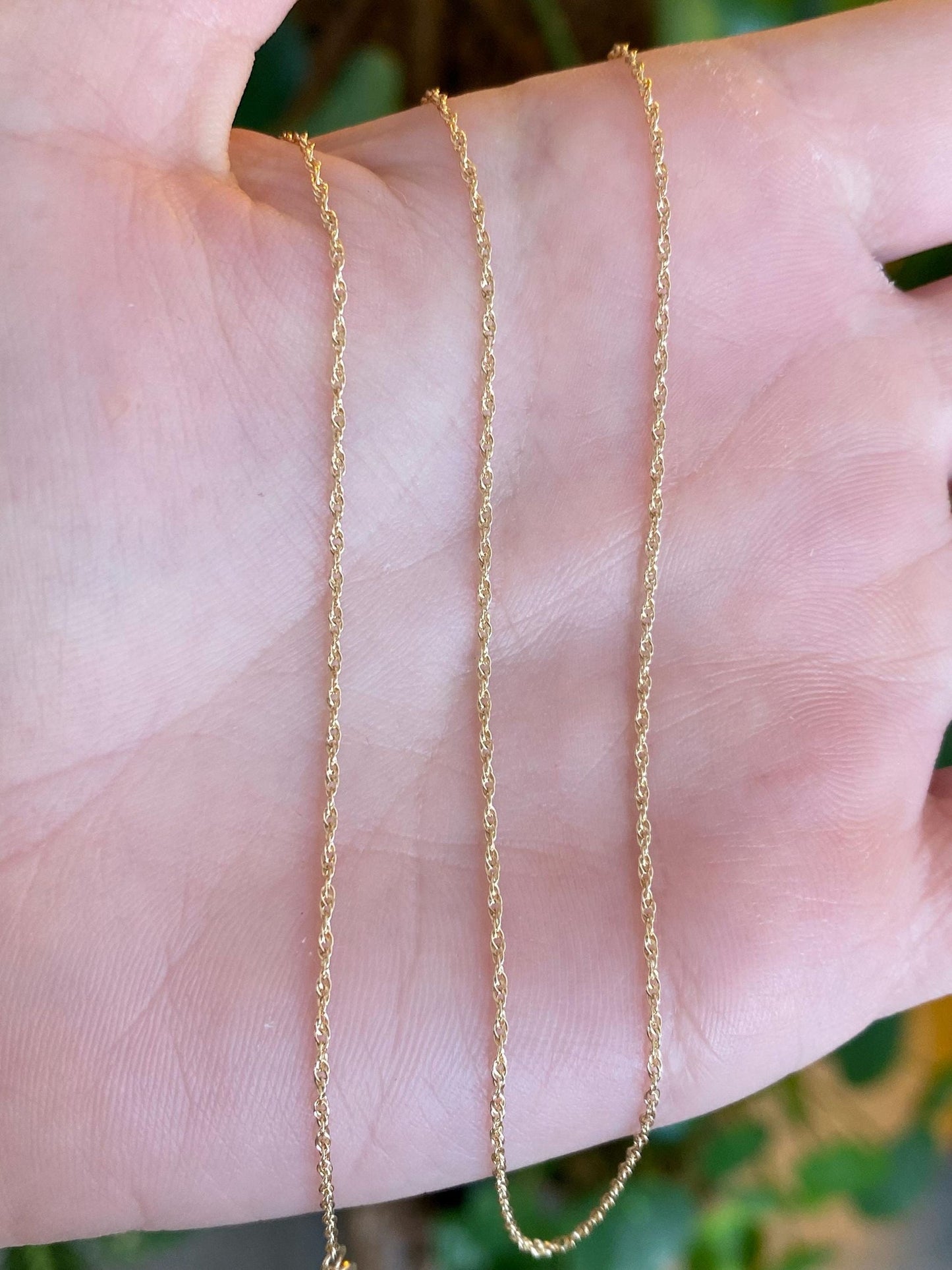 Vintage Solid 14k Yellow Gold Chain Necklace - 18 inches