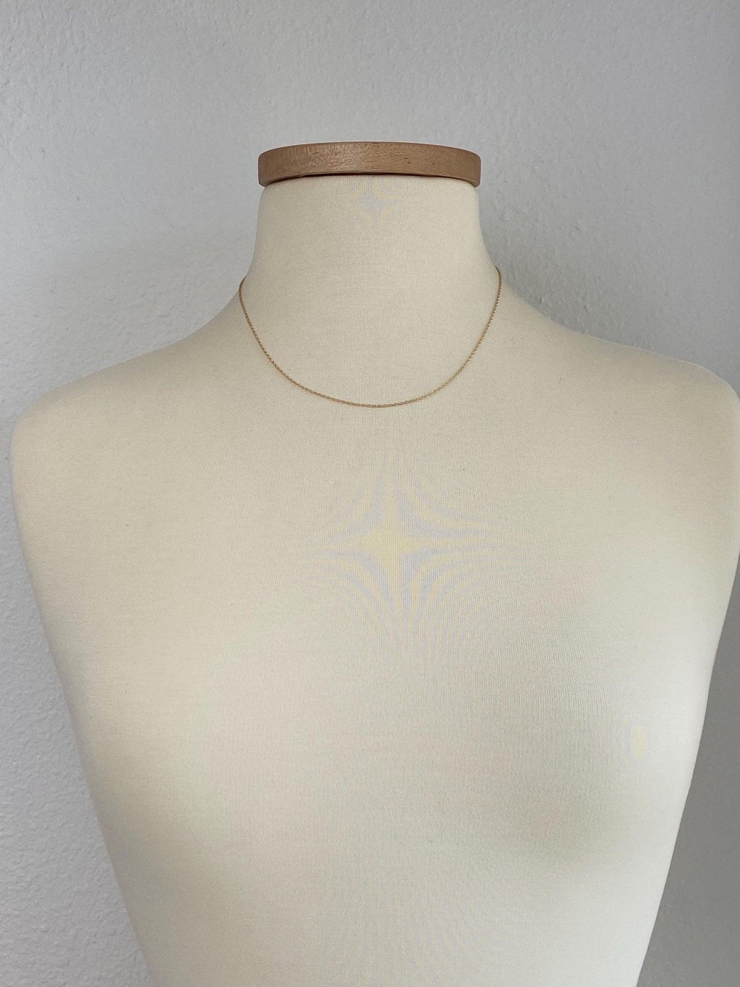 Vintage Solid 14k Yellow Gold Chain Necklace - 18 inches