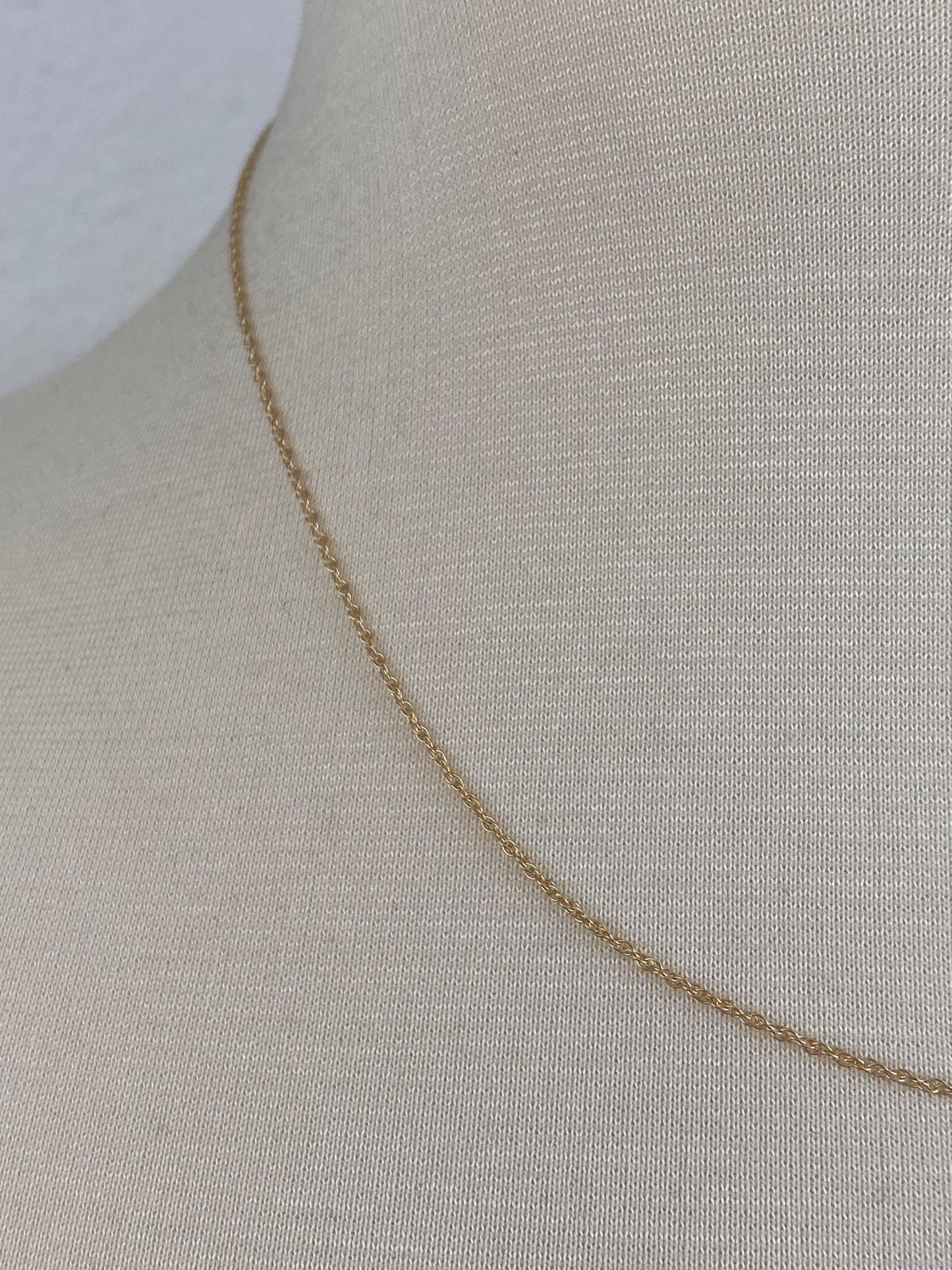 Vintage Solid 14k Yellow Gold Chain Necklace - 18 inches
