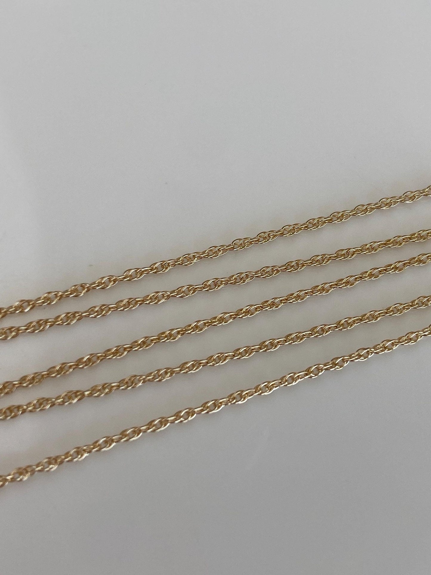 Vintage Solid 14k Yellow Gold Chain Necklace - 18 inches