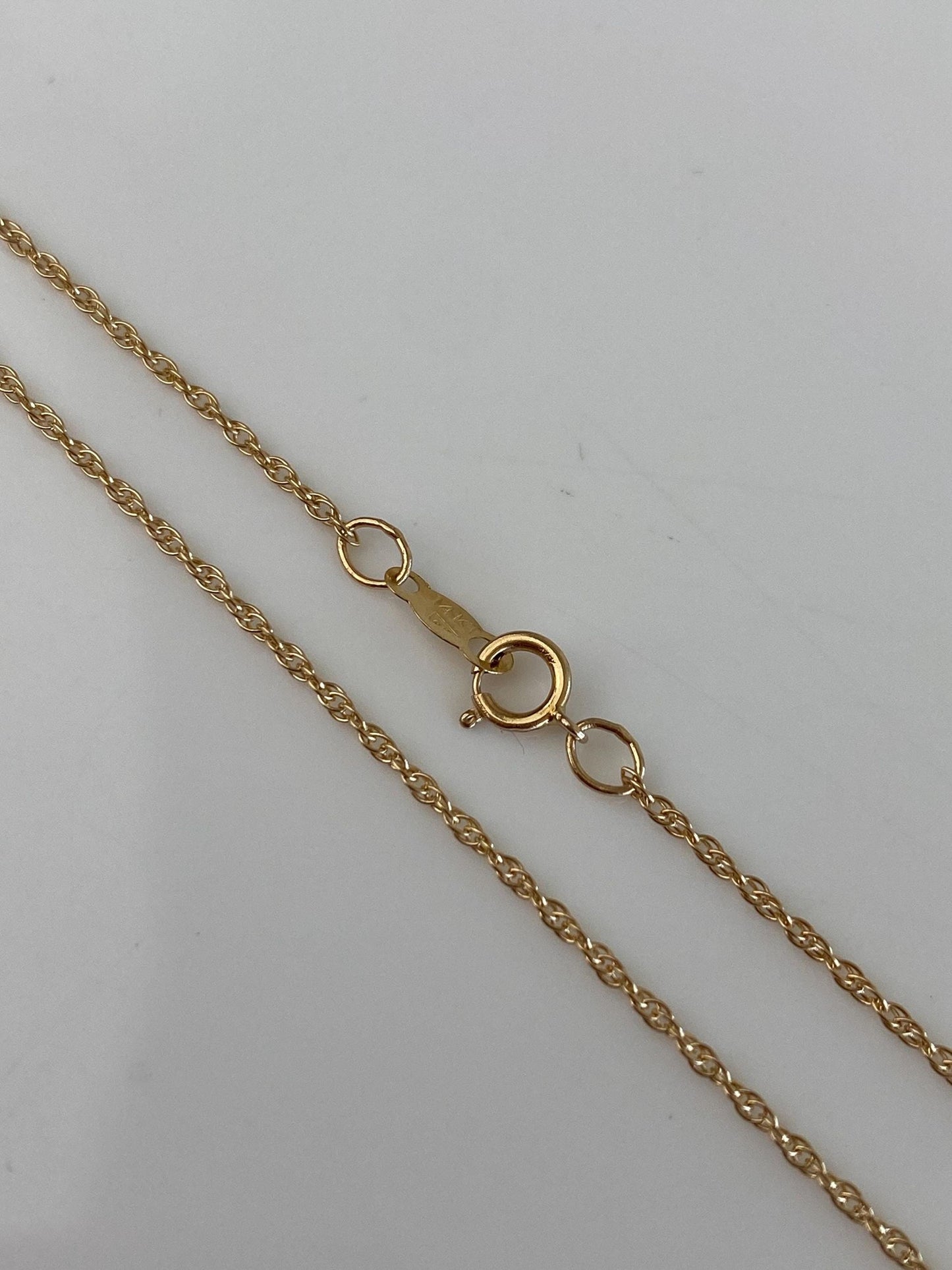 Vintage Solid 14k Yellow Gold Chain Necklace - 18 inches