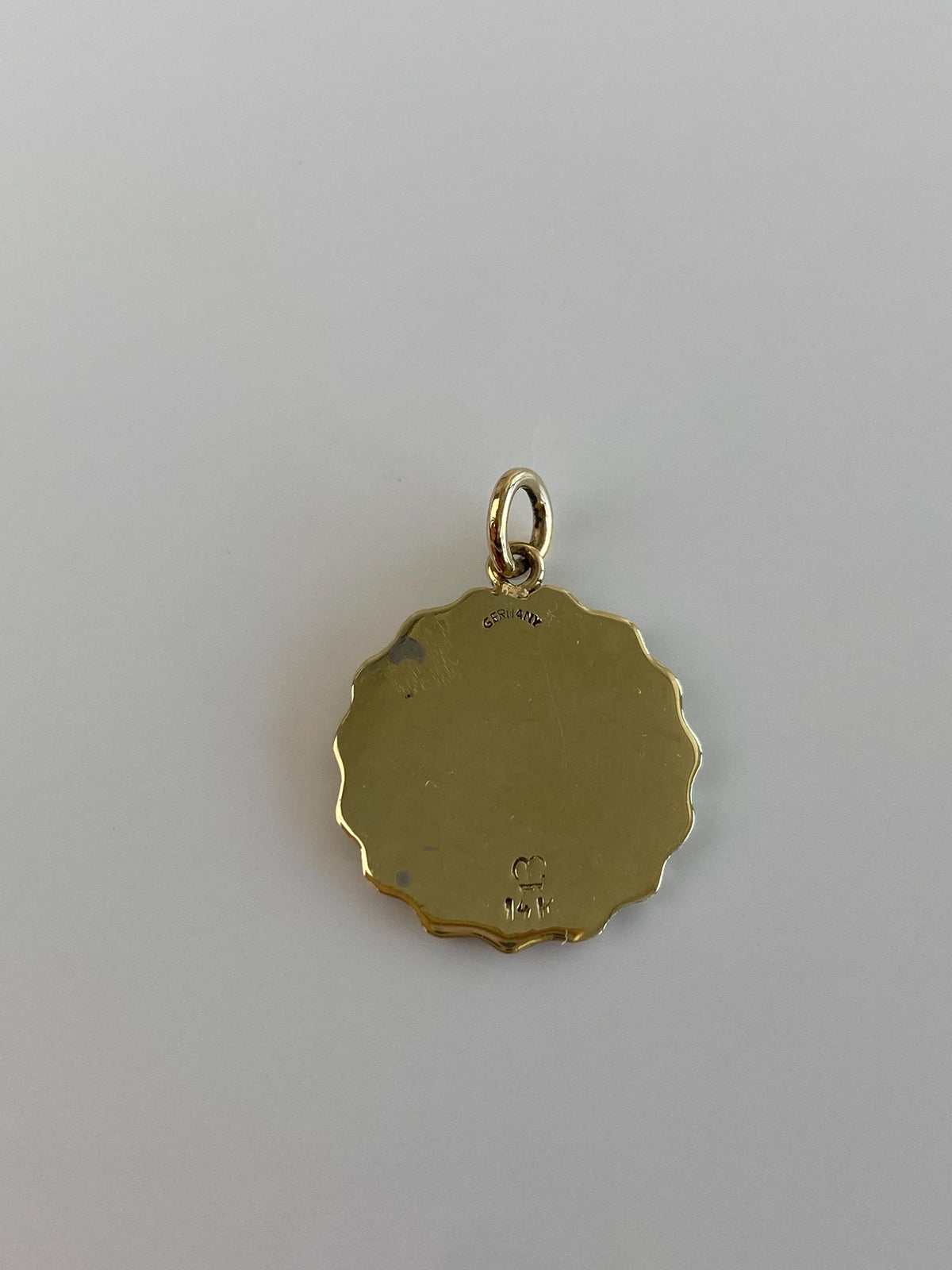 Vintage Solid 14k Yellow Gold Enamel Junior College Charm