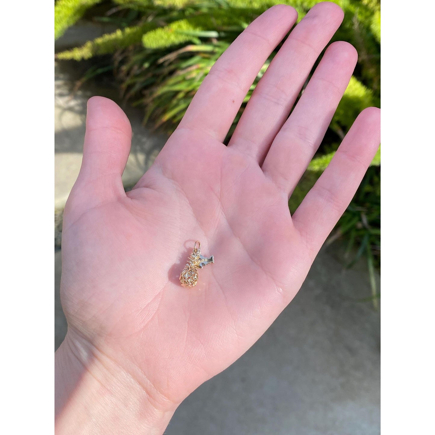 Vintage Solid 14k Yellow Gold Pineapple Hawaii Charm