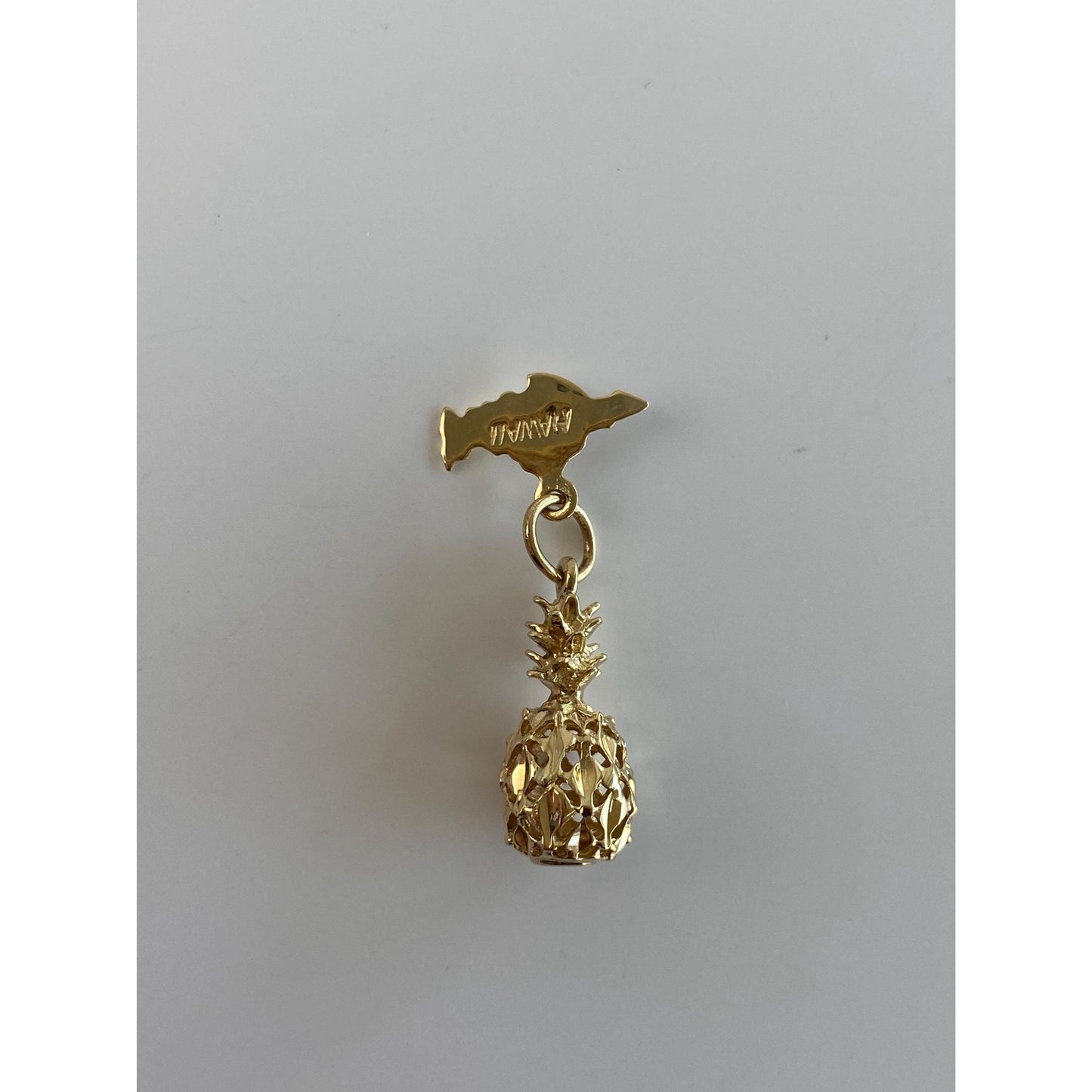 Vintage Solid 14k Yellow Gold Pineapple Hawaii Charm