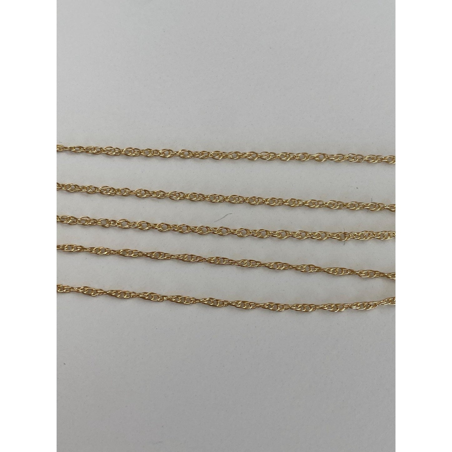 Vintage Solid 14k Yellow Gold Dainty Chain Necklace - 18.75 inches