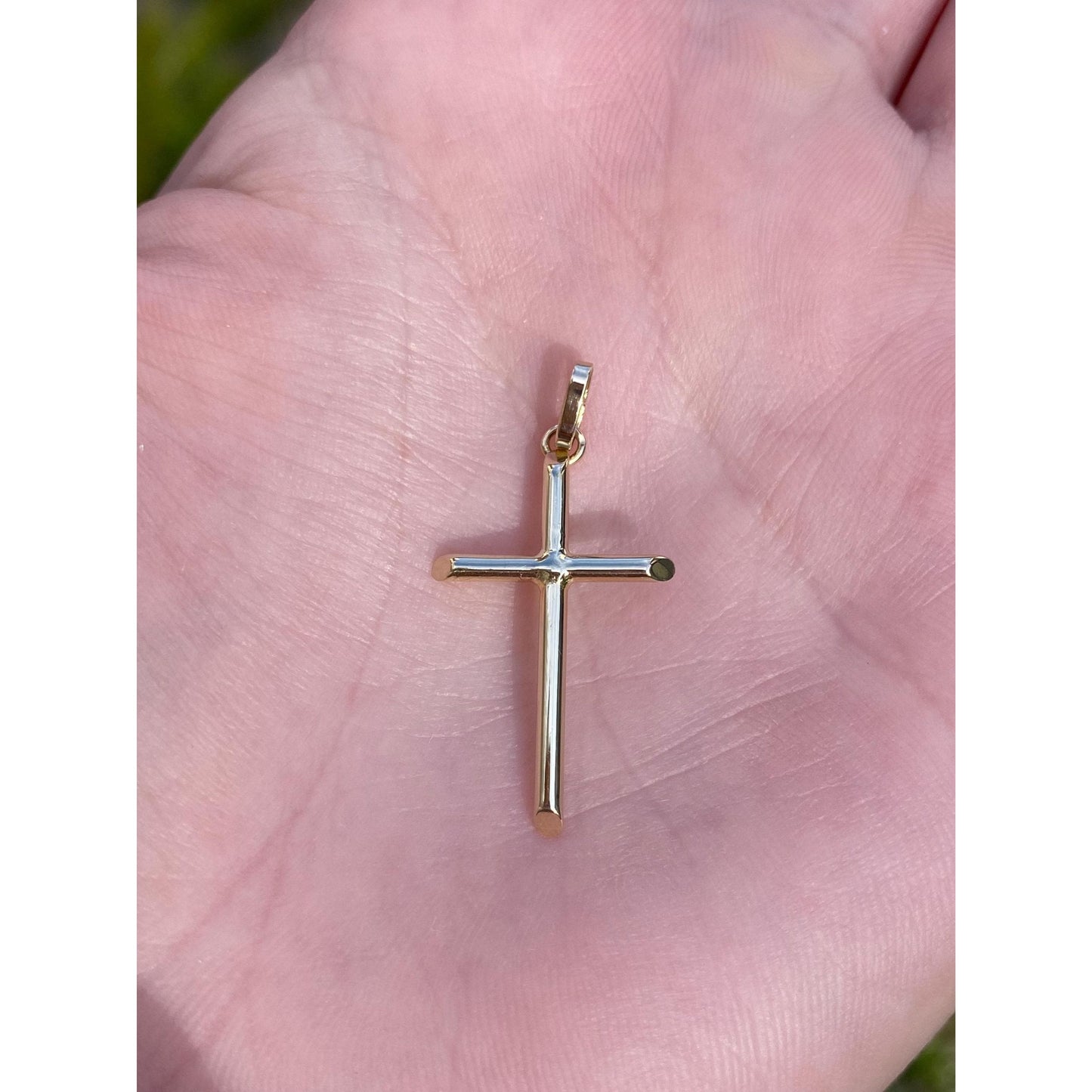 Vintage 14k Yellow Gold Cross Charm