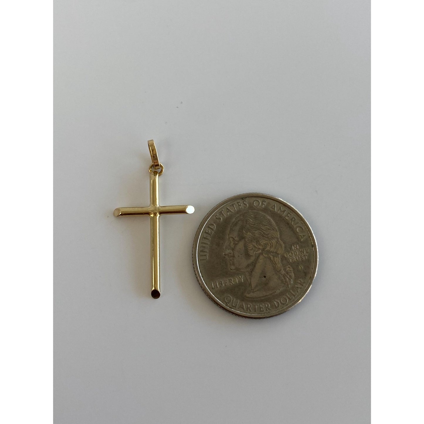 Vintage 14k Yellow Gold Cross Charm
